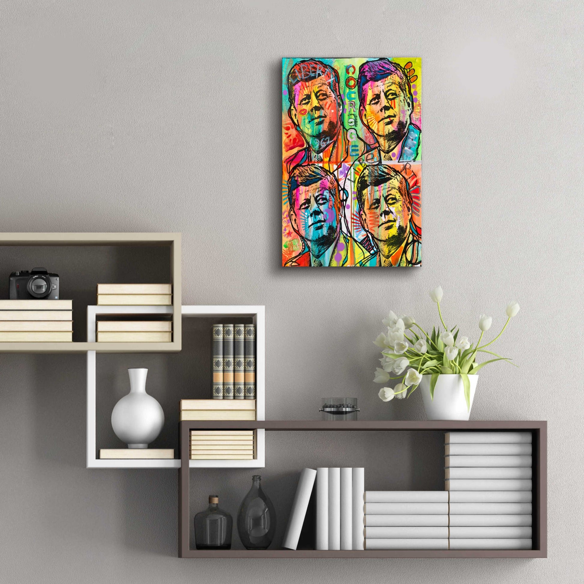 Epic Art 'JFk 4 up' by Dean Russo, Acrylic Glass Wall Art,16x24