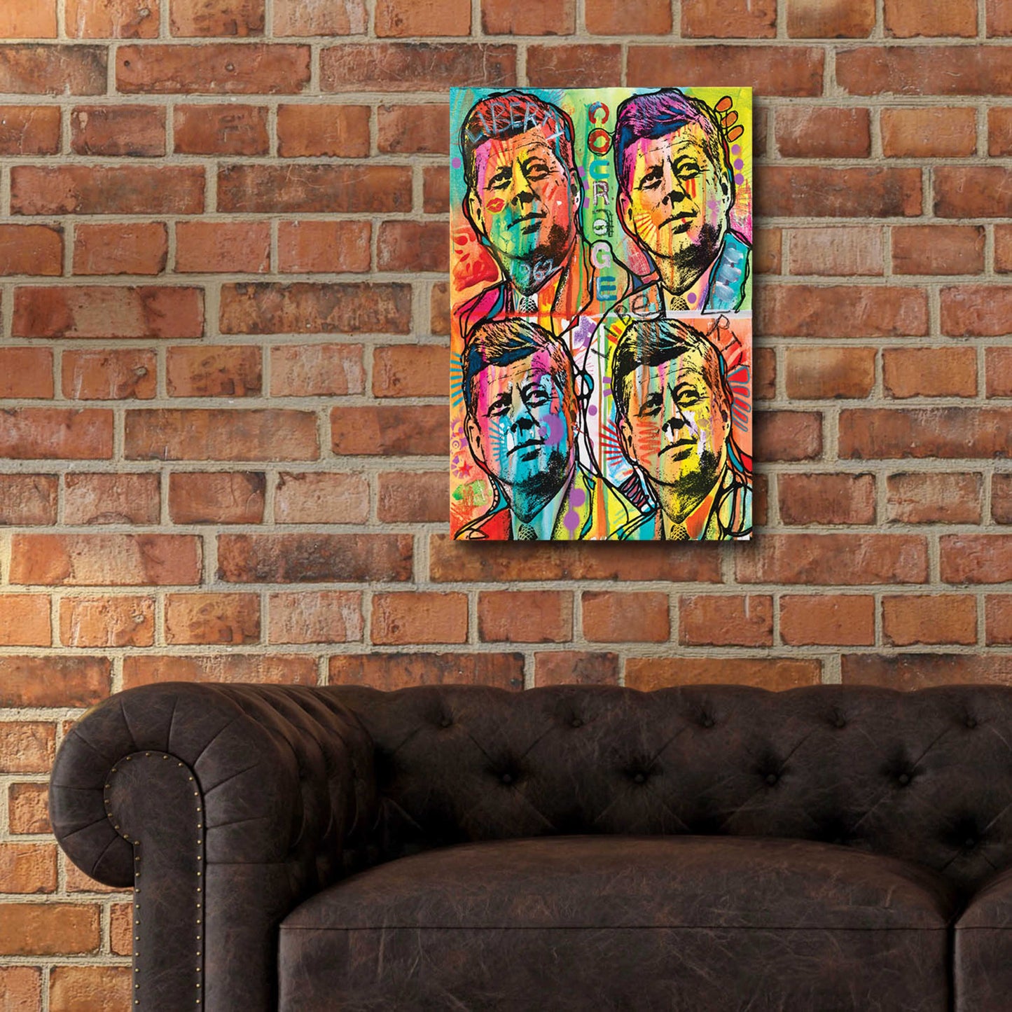 Epic Art 'JFk 4 up' by Dean Russo, Acrylic Glass Wall Art,16x24