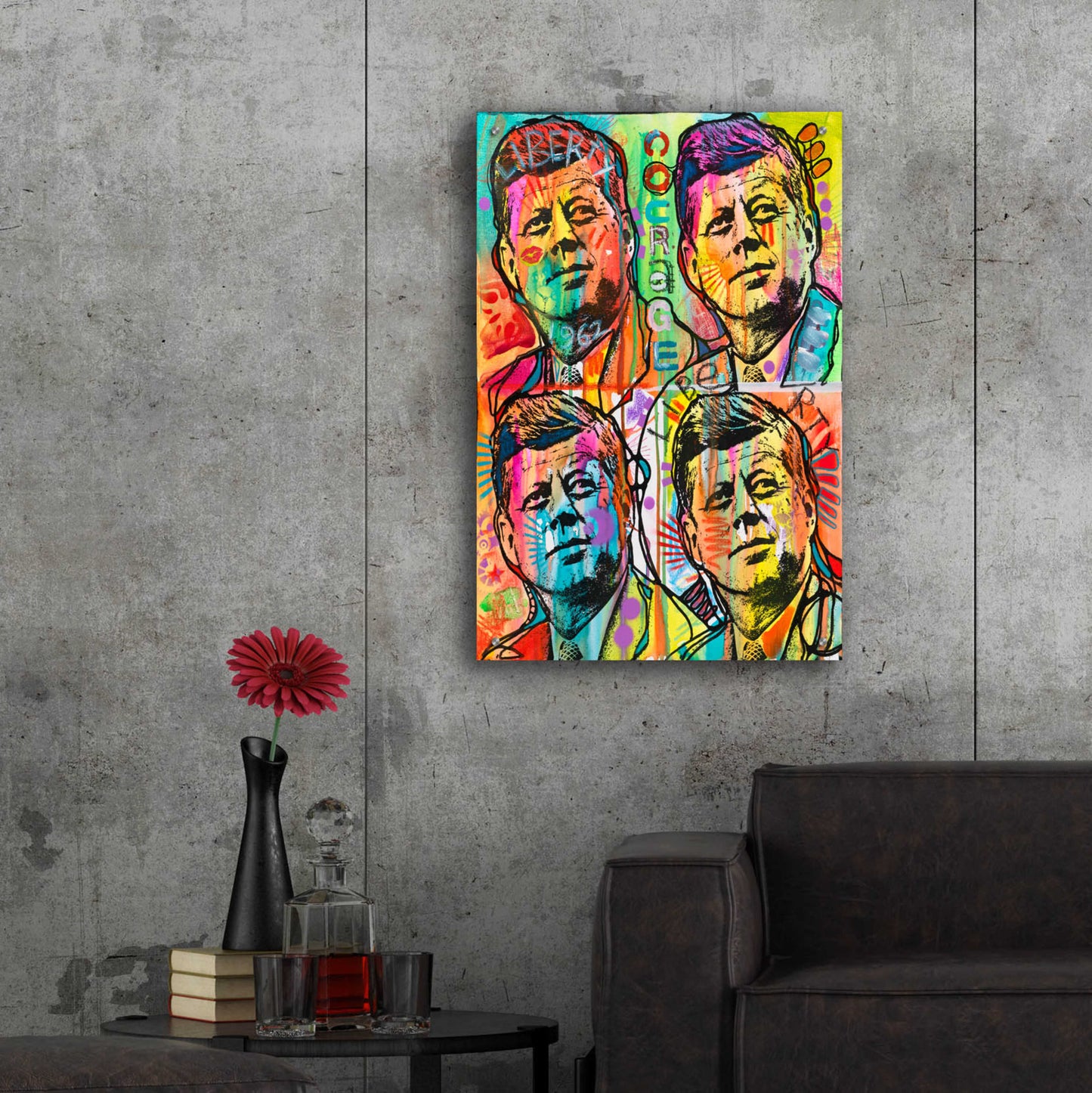 Epic Art 'JFk 4 up' by Dean Russo, Acrylic Glass Wall Art,24x36