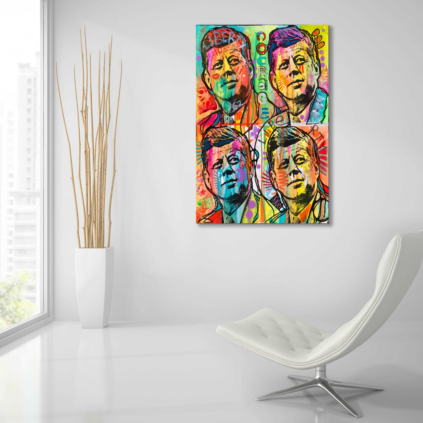 Epic Art 'JFk 4 up' by Dean Russo, Acrylic Glass Wall Art,24x36