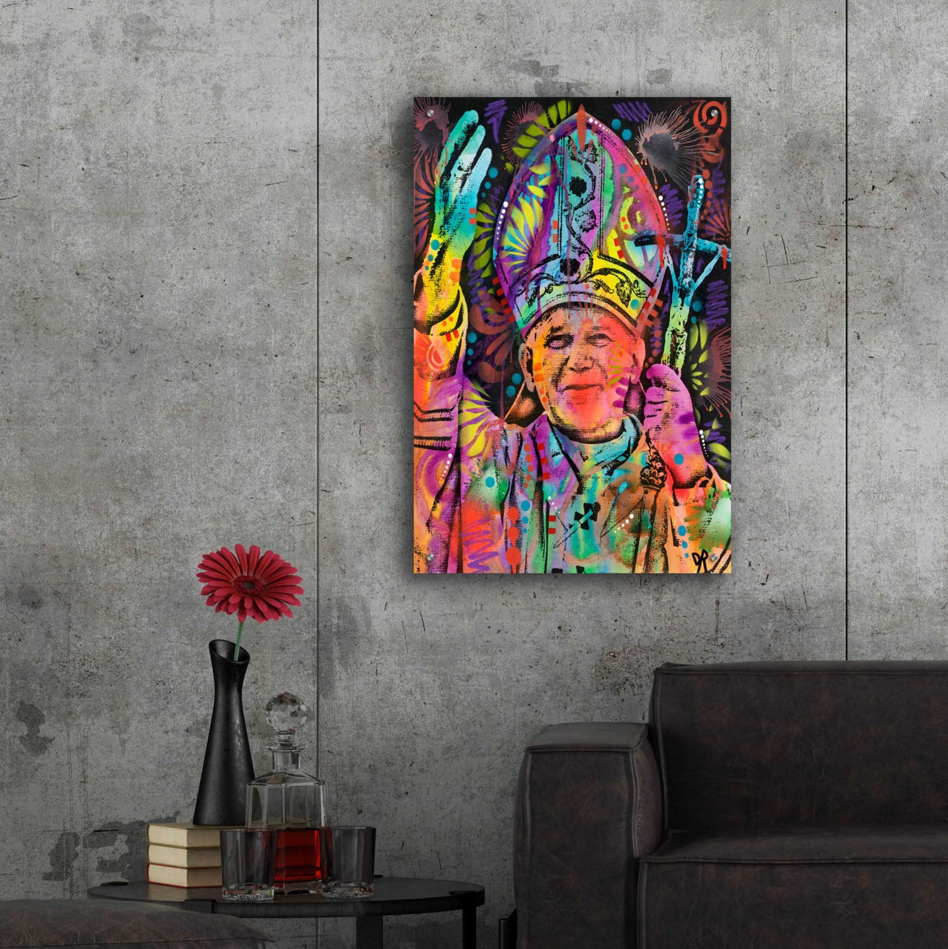 Epic Art 'Pope' by Dean Russo, Acrylic Glass Wall Art,24x36