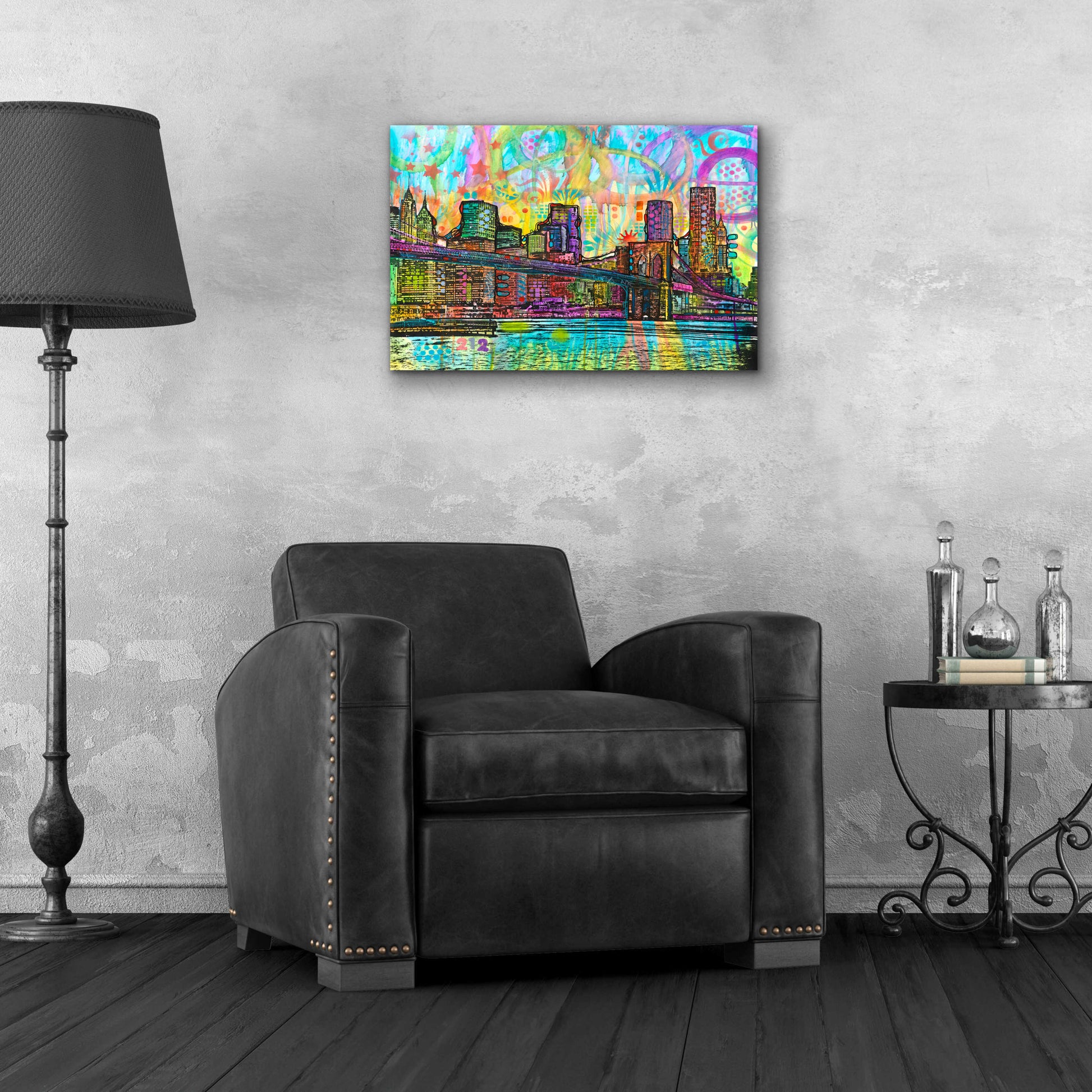 Epic Art 'NYC-Brooklyn Bridge' by Dean Russo, Acrylic Glass Wall Art,24x16