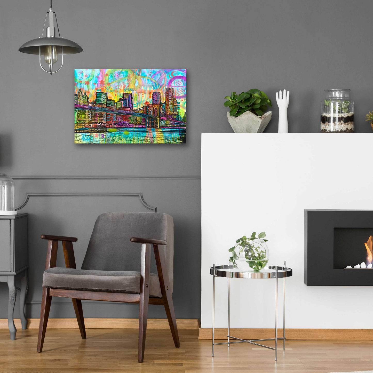 Epic Art 'NYC-Brooklyn Bridge' by Dean Russo, Acrylic Glass Wall Art,24x16