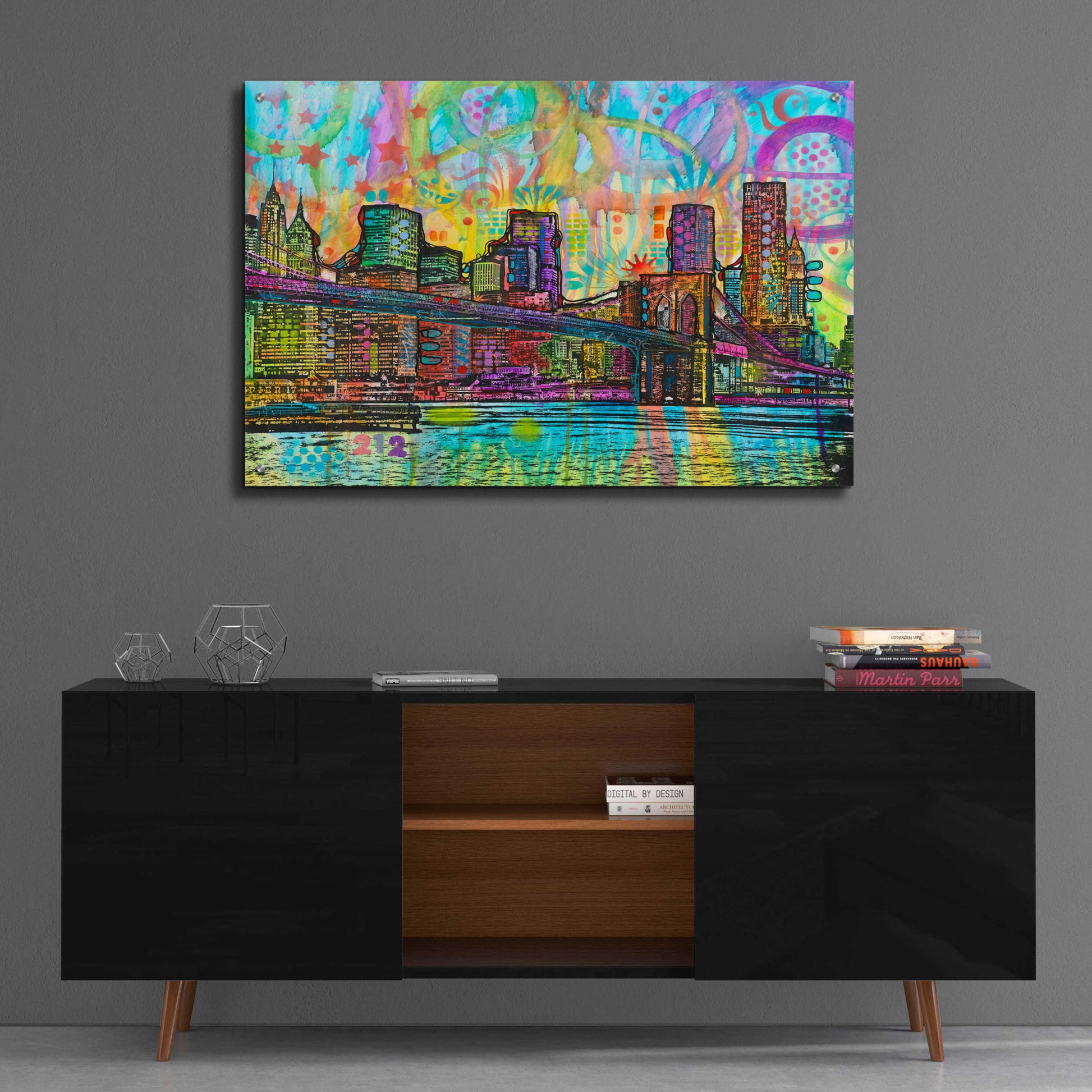 Epic Art 'NYC-Brooklyn Bridge' by Dean Russo, Acrylic Glass Wall Art,36x24