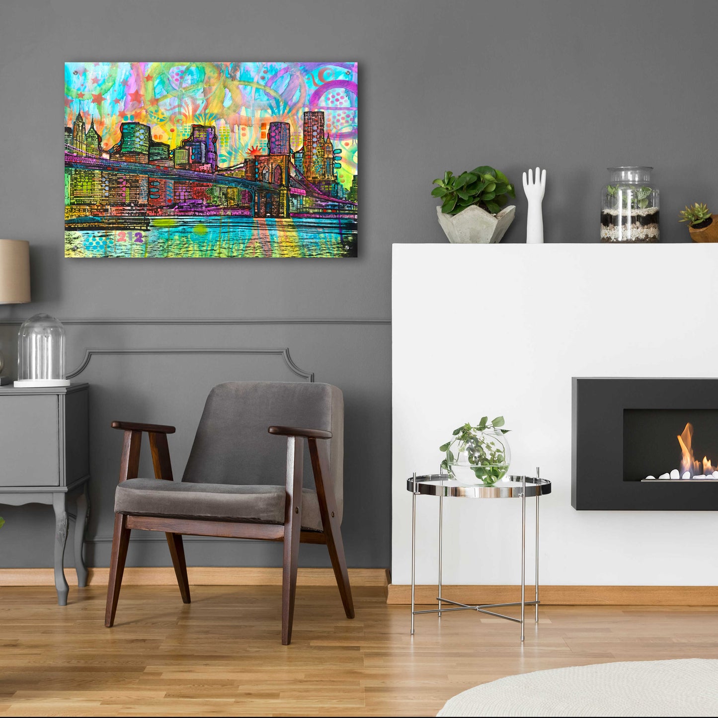 Epic Art 'NYC-Brooklyn Bridge' by Dean Russo, Acrylic Glass Wall Art,36x24