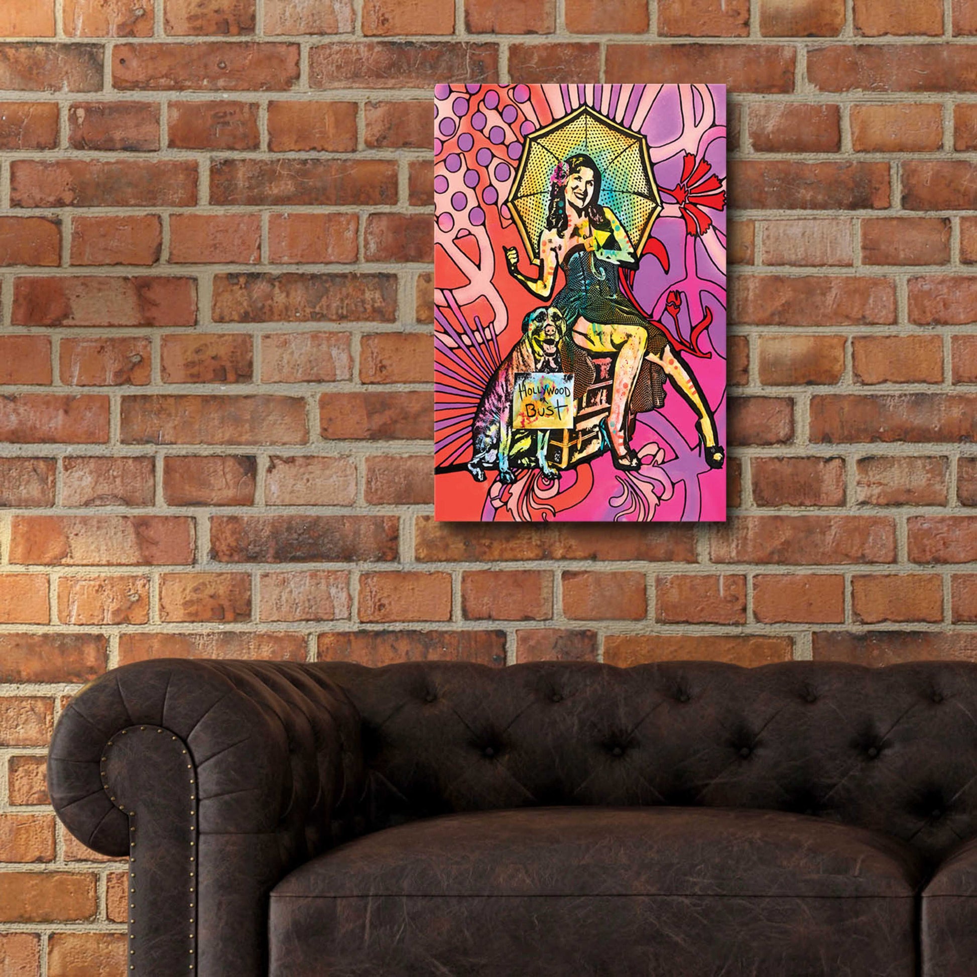 Epic Art 'Pinup for Pitbulls' by Dean Russo, Acrylic Glass Wall Art,16x24