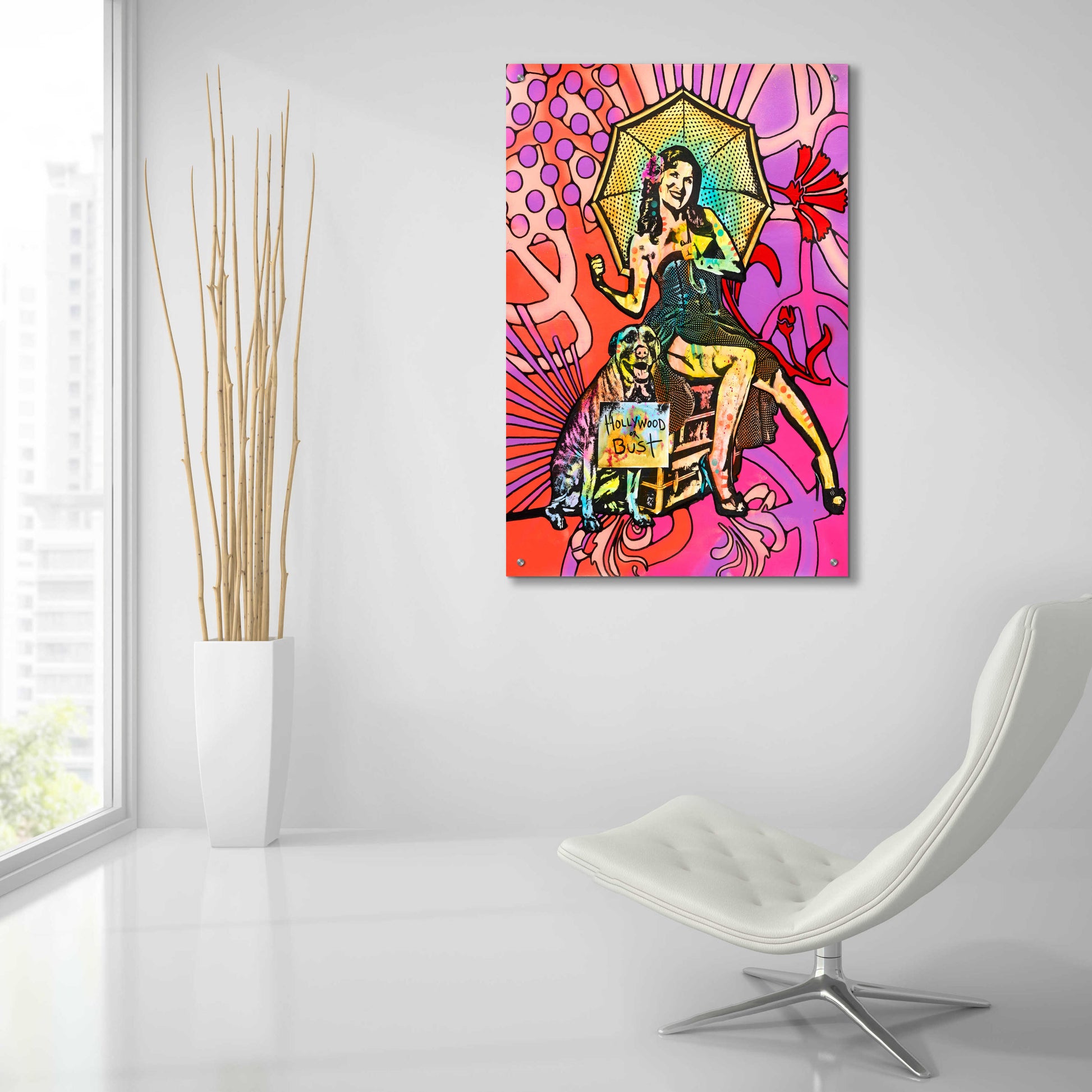 Epic Art 'Pinup for Pitbulls' by Dean Russo, Acrylic Glass Wall Art,24x36