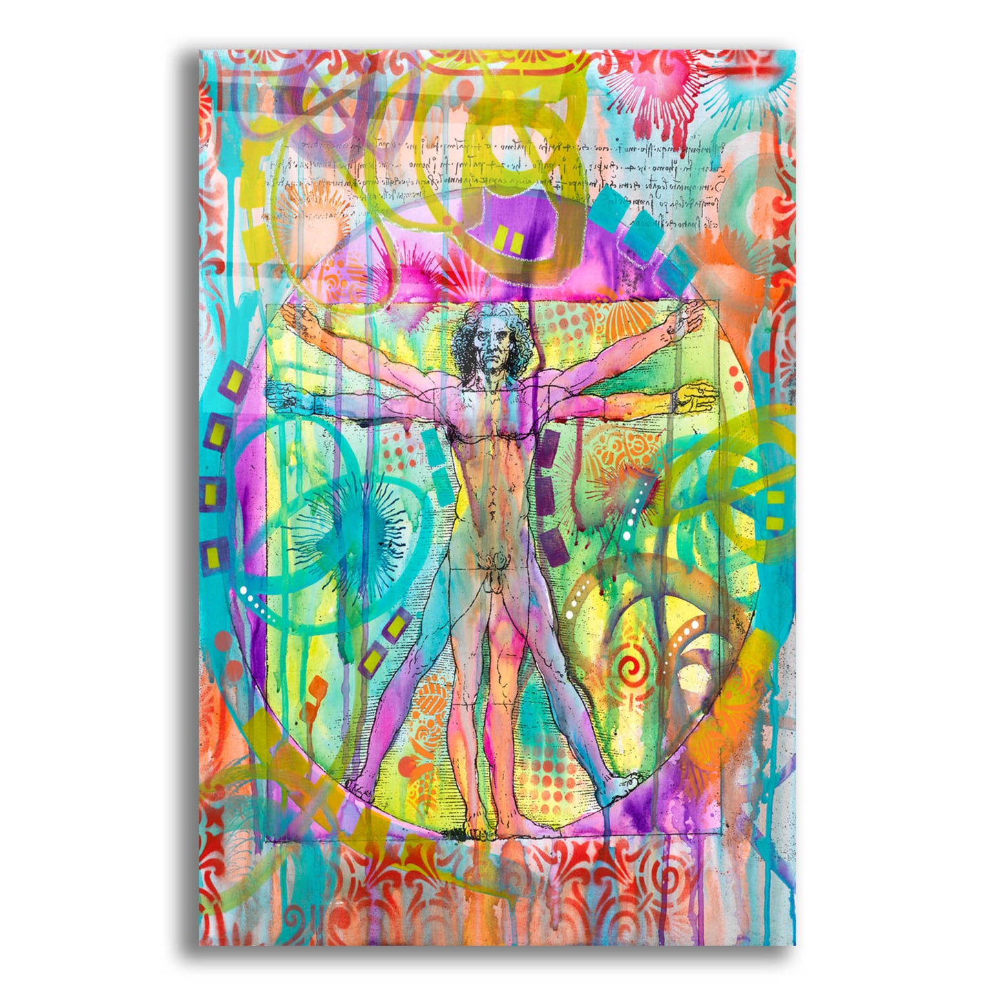 Epic Art 'Vitruvian Man' by Dean Russo, Acrylic Glass Wall Art,12x16