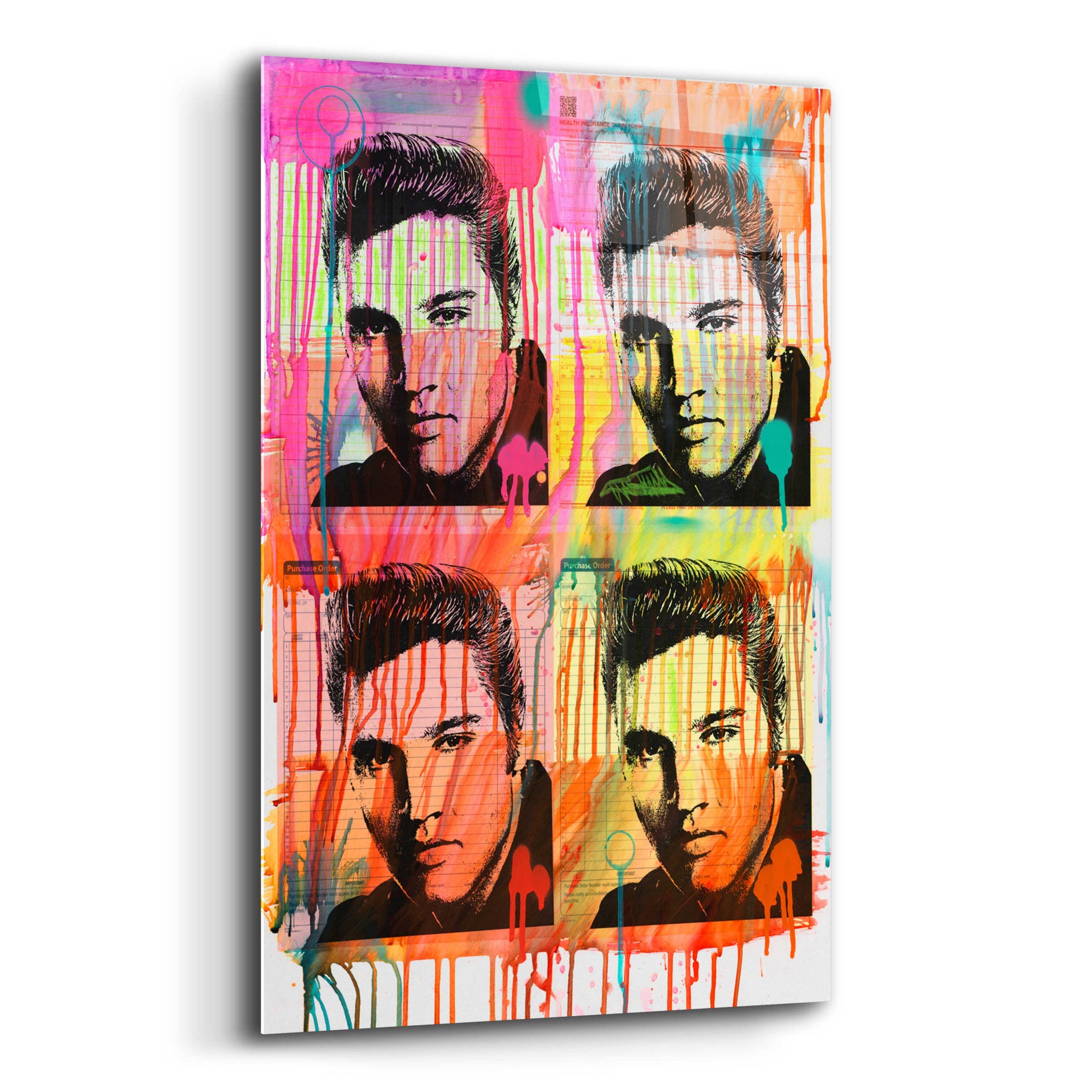 Epic Art 'Elvis 4' by Dean Russo, Acrylic Glass Wall Art,12x16