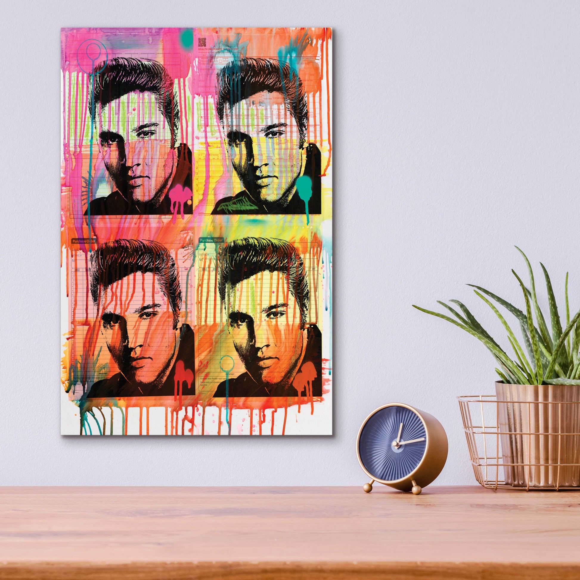 Epic Art 'Elvis 4' by Dean Russo, Acrylic Glass Wall Art,12x16