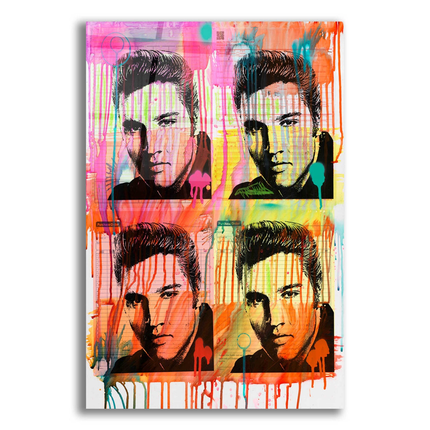 Epic Art 'Elvis 4' by Dean Russo, Acrylic Glass Wall Art,12x16