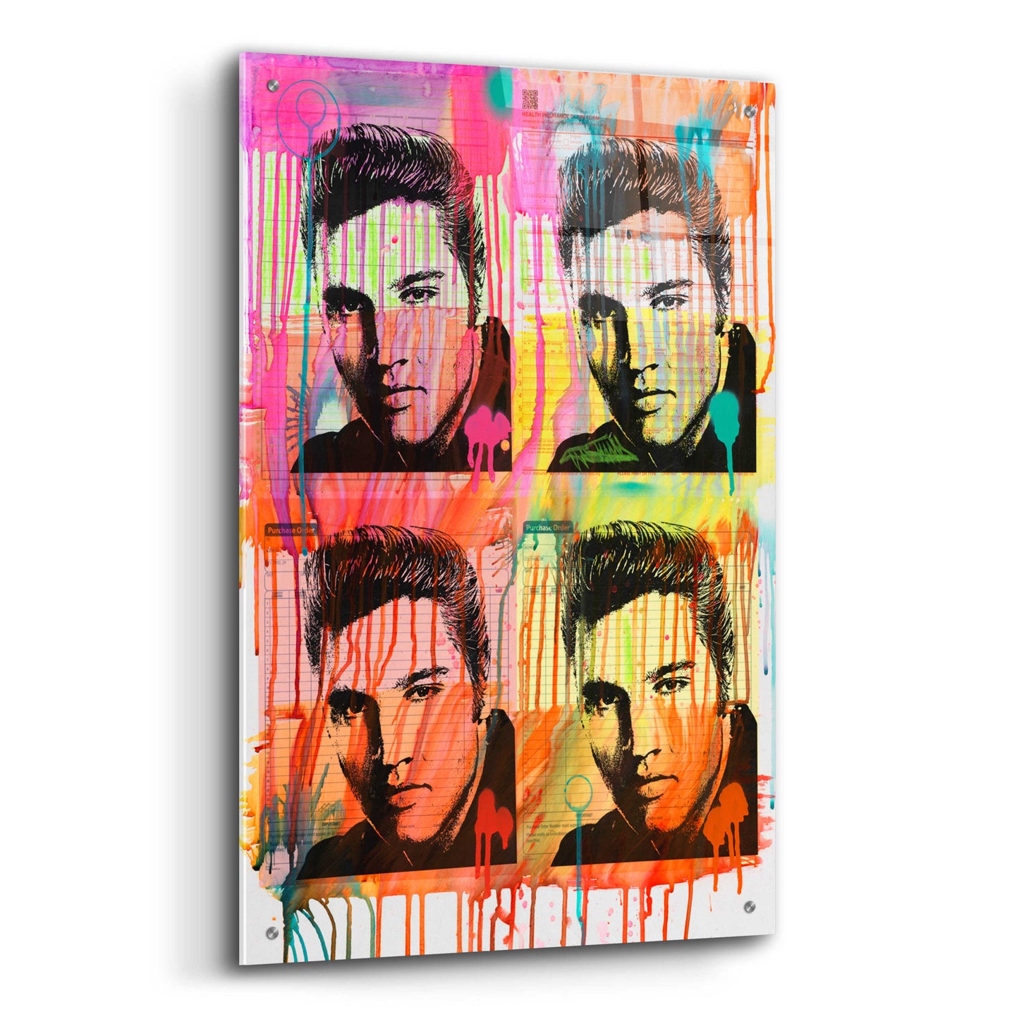 Epic Art 'Elvis 4' by Dean Russo, Acrylic Glass Wall Art,24x36