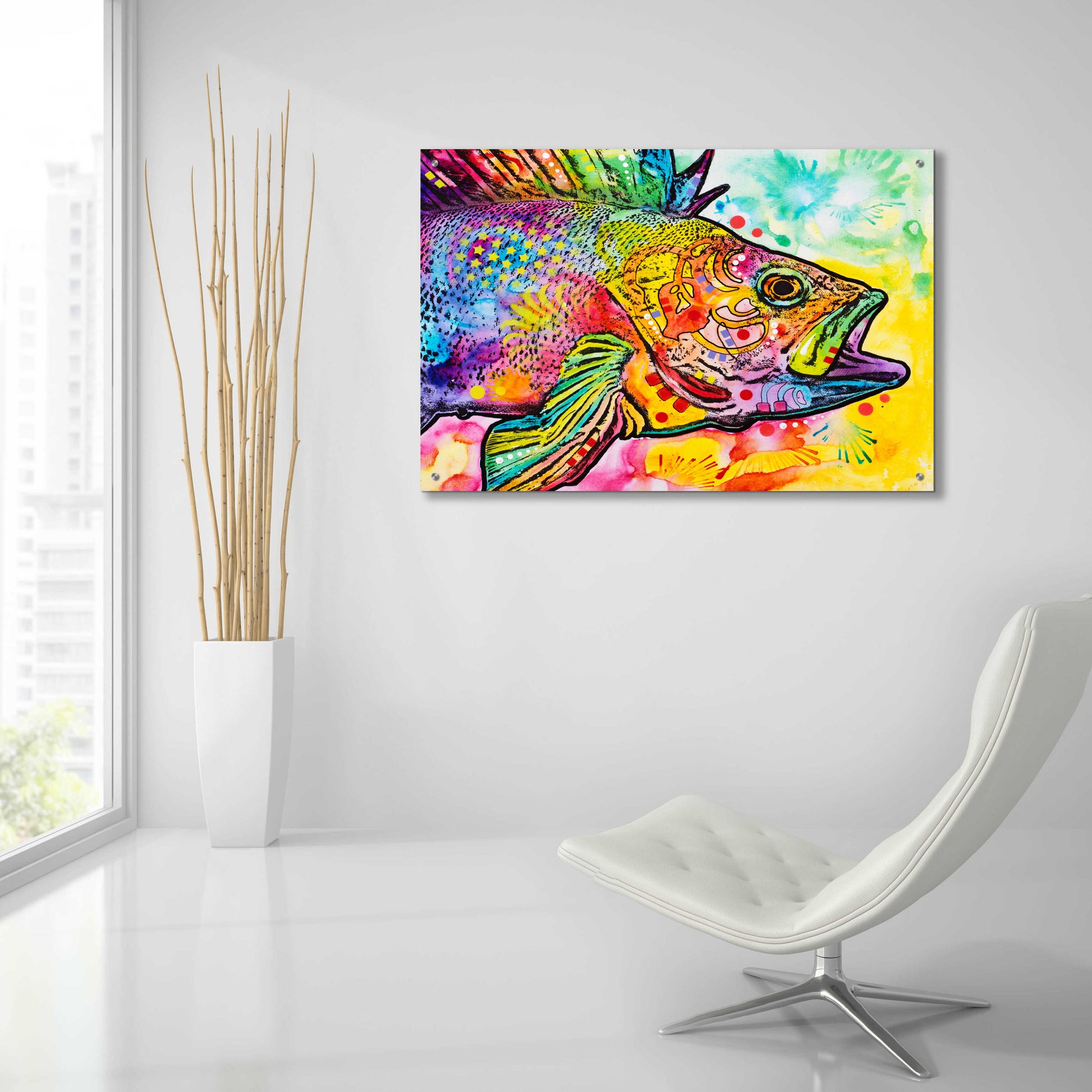 Epic Art 'Fish' by Dean Russo, Acrylic Glass Wall Art,36x24