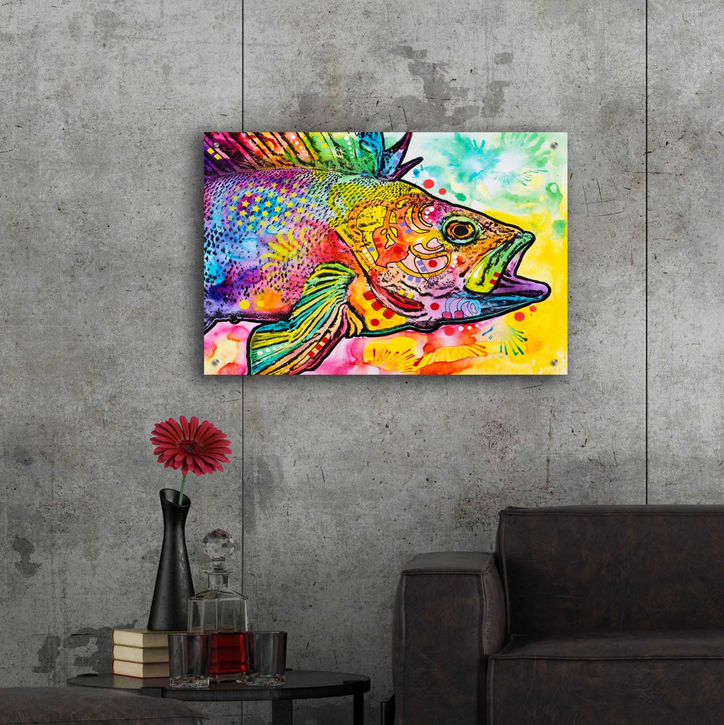 Epic Art 'Fish' by Dean Russo, Acrylic Glass Wall Art,36x24