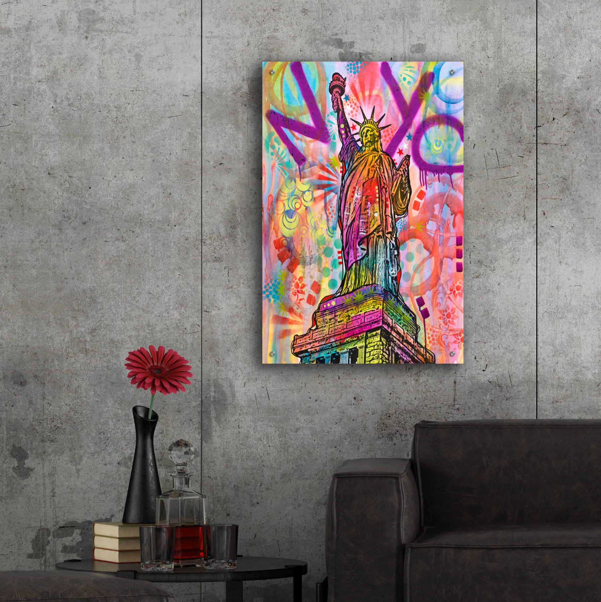 Epic Art 'Liberty' by Dean Russo, Acrylic Glass Wall Art,24x36