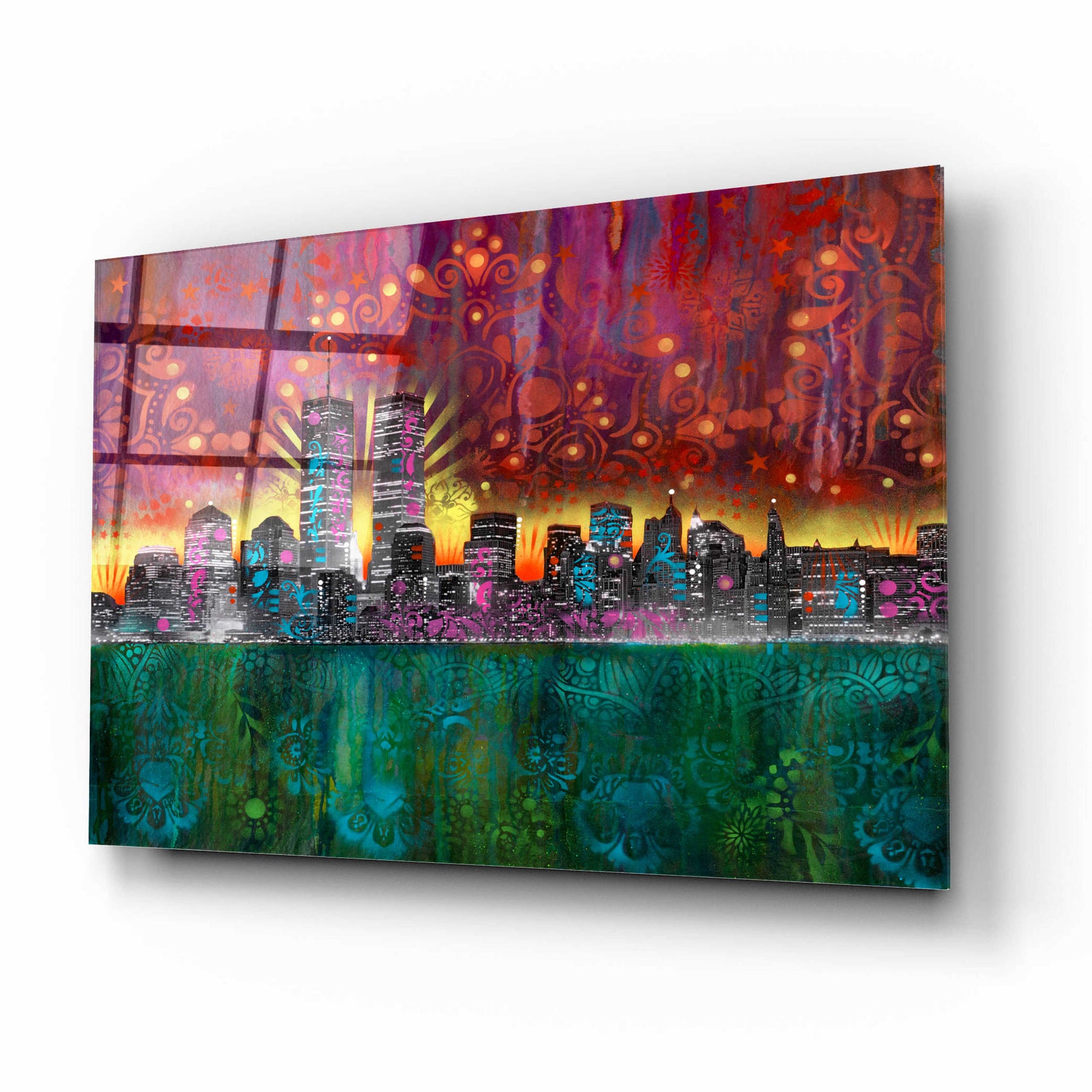 Epic Art 'Skyline' by Dean Russo, Acrylic Glass Wall Art,16x12