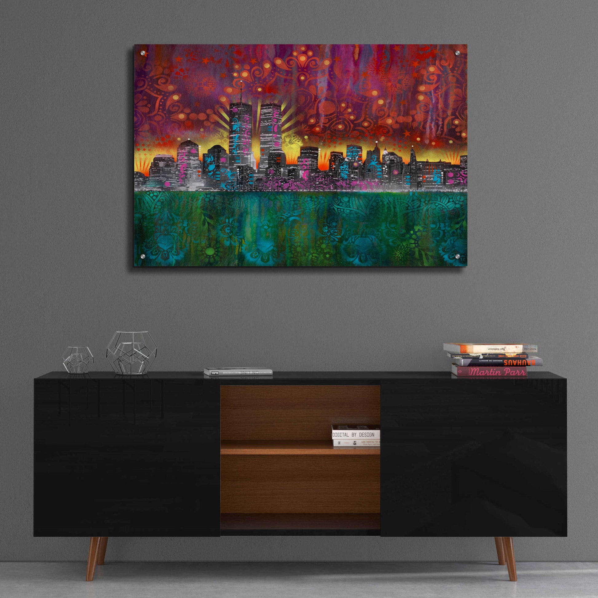 Epic Art 'Skyline' by Dean Russo, Acrylic Glass Wall Art,36x24