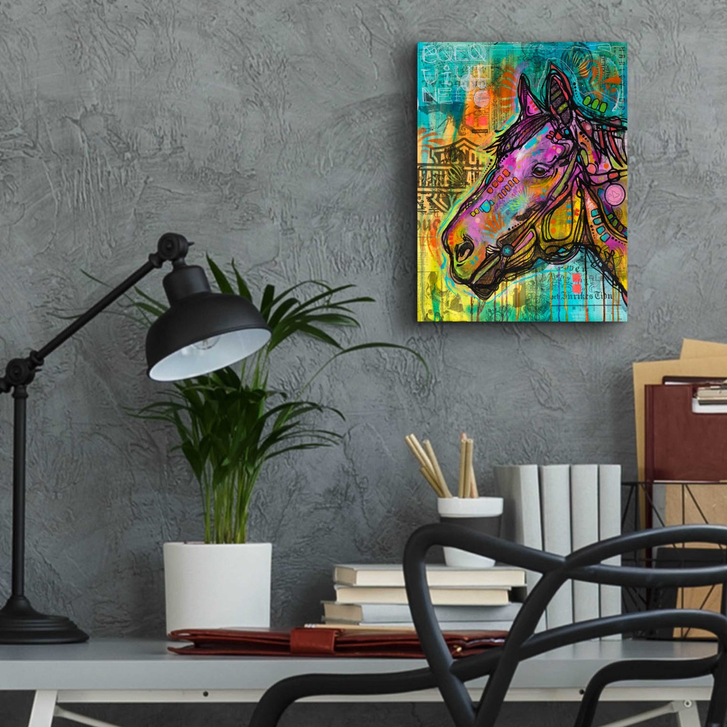 Epic Art 'Horsepower' by Dean Russo, Acrylic Glass Wall Art,12x16