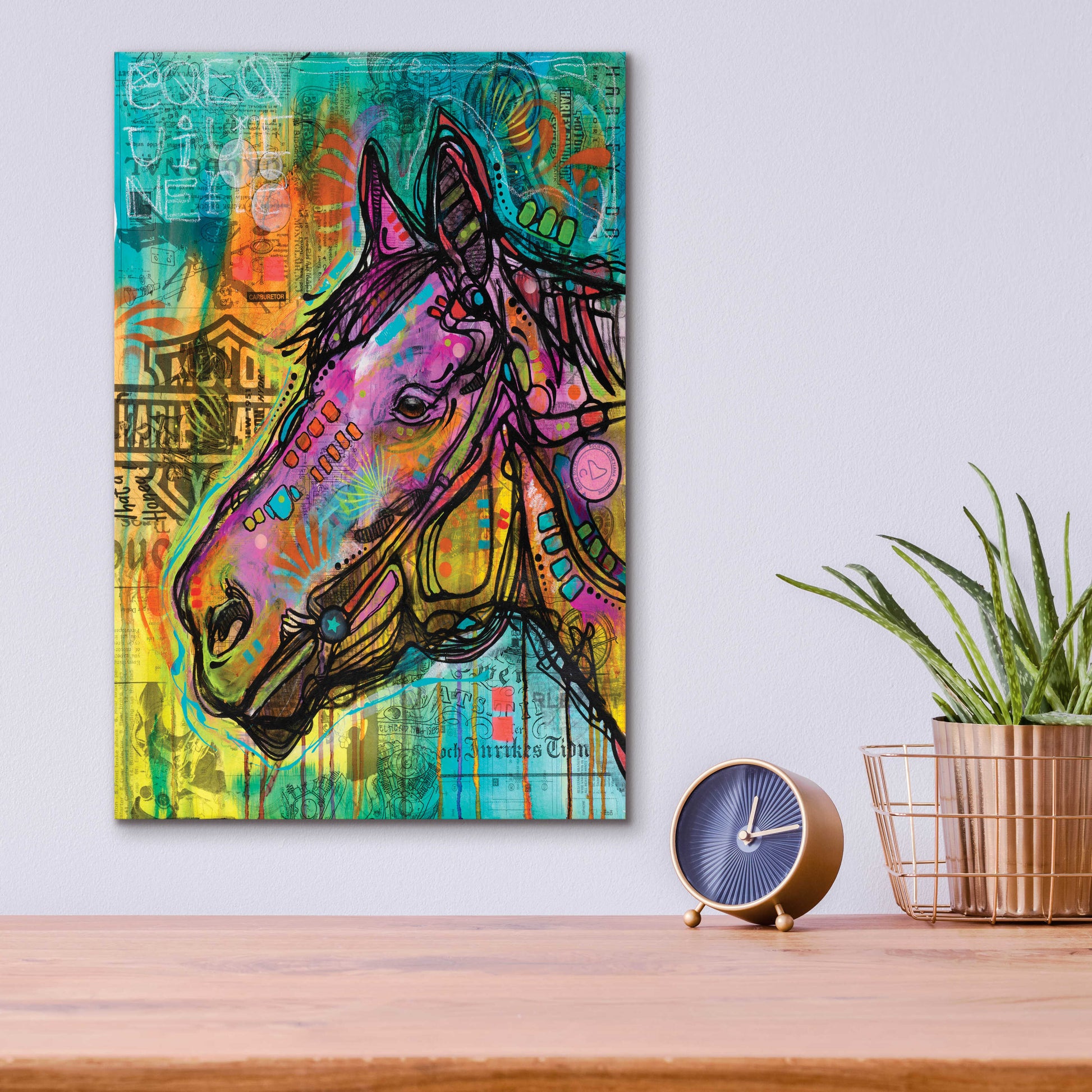 Epic Art 'Horsepower' by Dean Russo, Acrylic Glass Wall Art,12x16