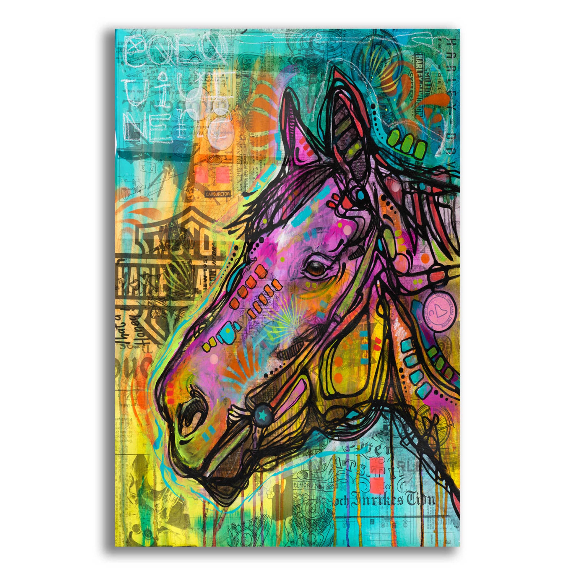 Epic Art 'Horsepower' by Dean Russo, Acrylic Glass Wall Art,12x16