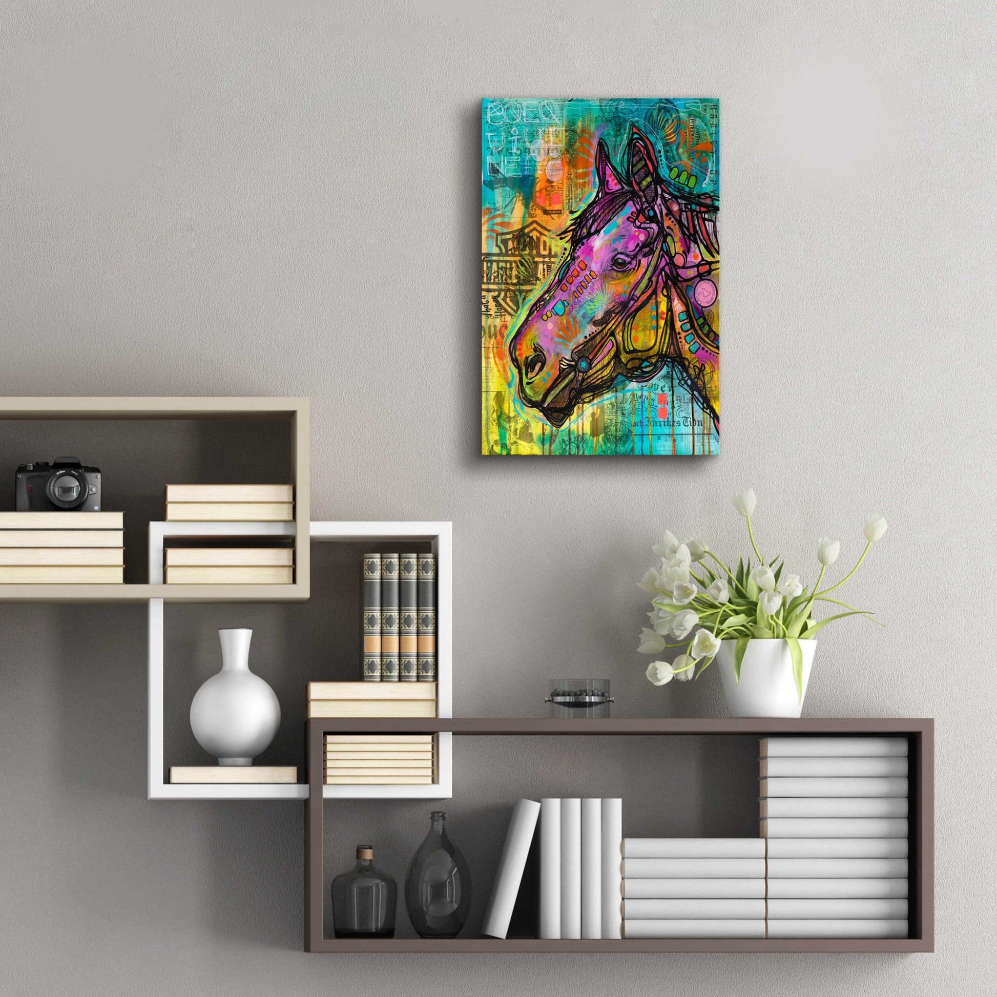 Epic Art 'Horsepower' by Dean Russo, Acrylic Glass Wall Art,16x24