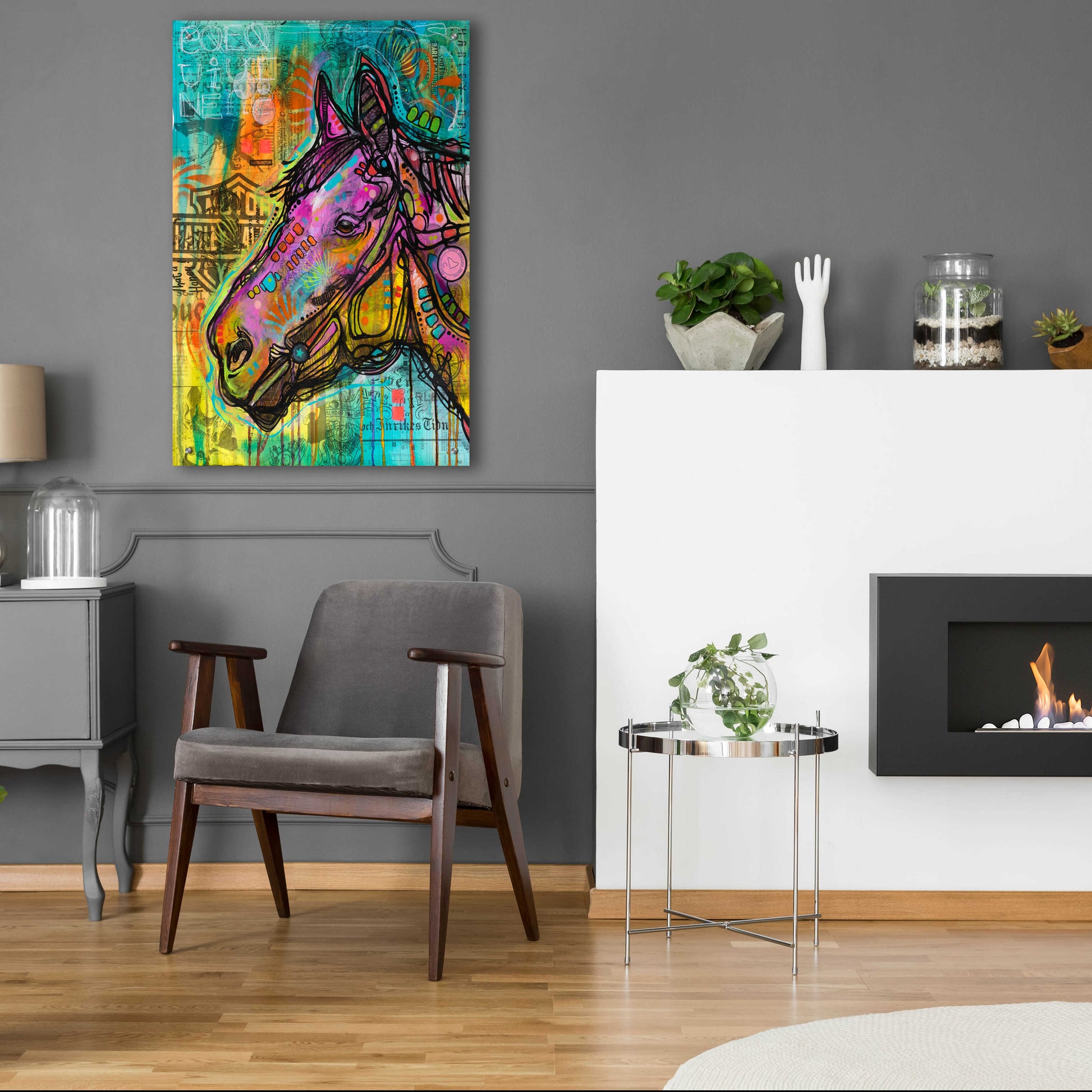 Epic Art 'Horsepower' by Dean Russo, Acrylic Glass Wall Art,24x36