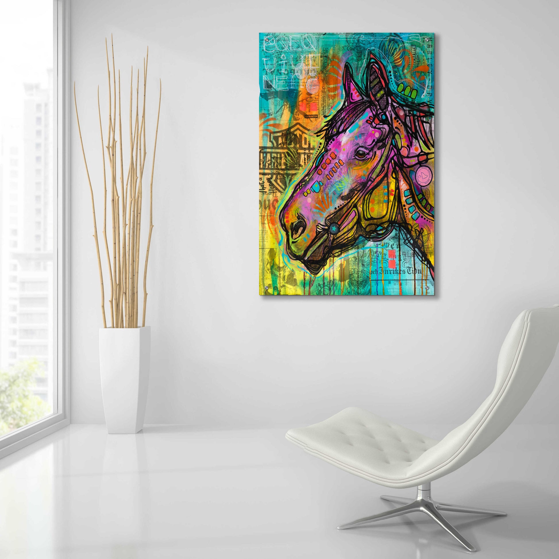 Epic Art 'Horsepower' by Dean Russo, Acrylic Glass Wall Art,24x36