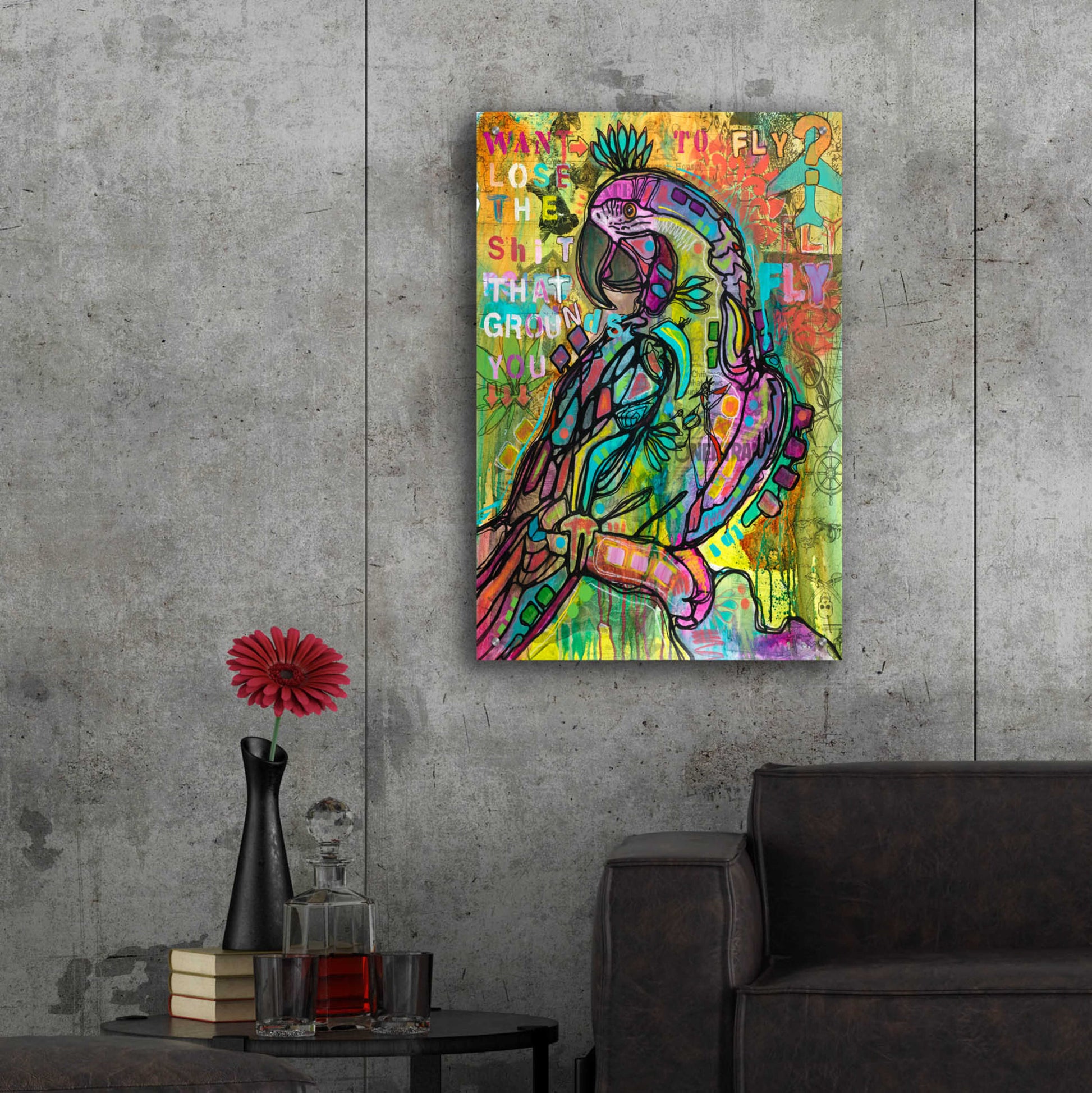 Epic Art 'Want to Fly' by Dean Russo, Acrylic Glass Wall Art,24x36