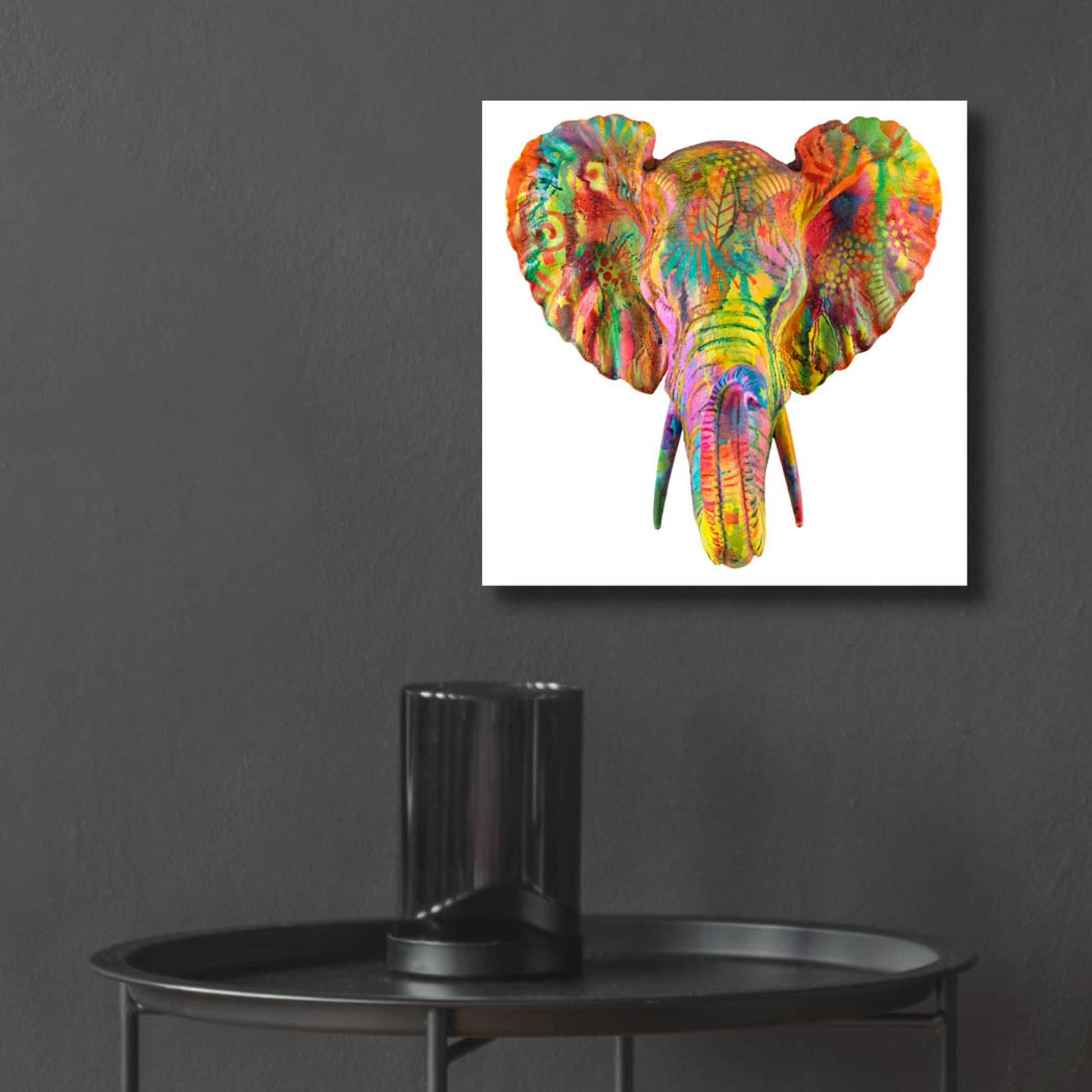 Epic Art 'Elephant 2' by Dean Russo, Acrylic Glass Wall Art,12x12