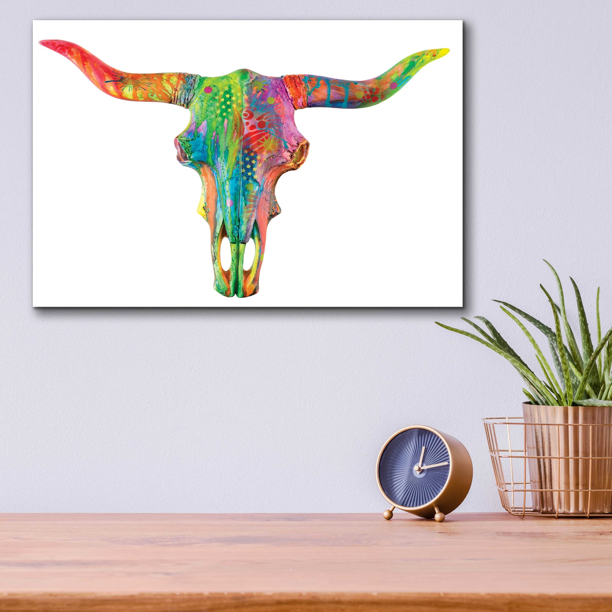 Epic Art 'Longhorn 2' by Dean Russo, Acrylic Glass Wall Art,16x12