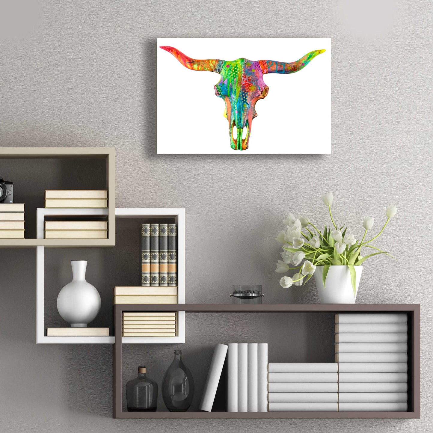 Epic Art 'Longhorn 2' by Dean Russo, Acrylic Glass Wall Art,24x16