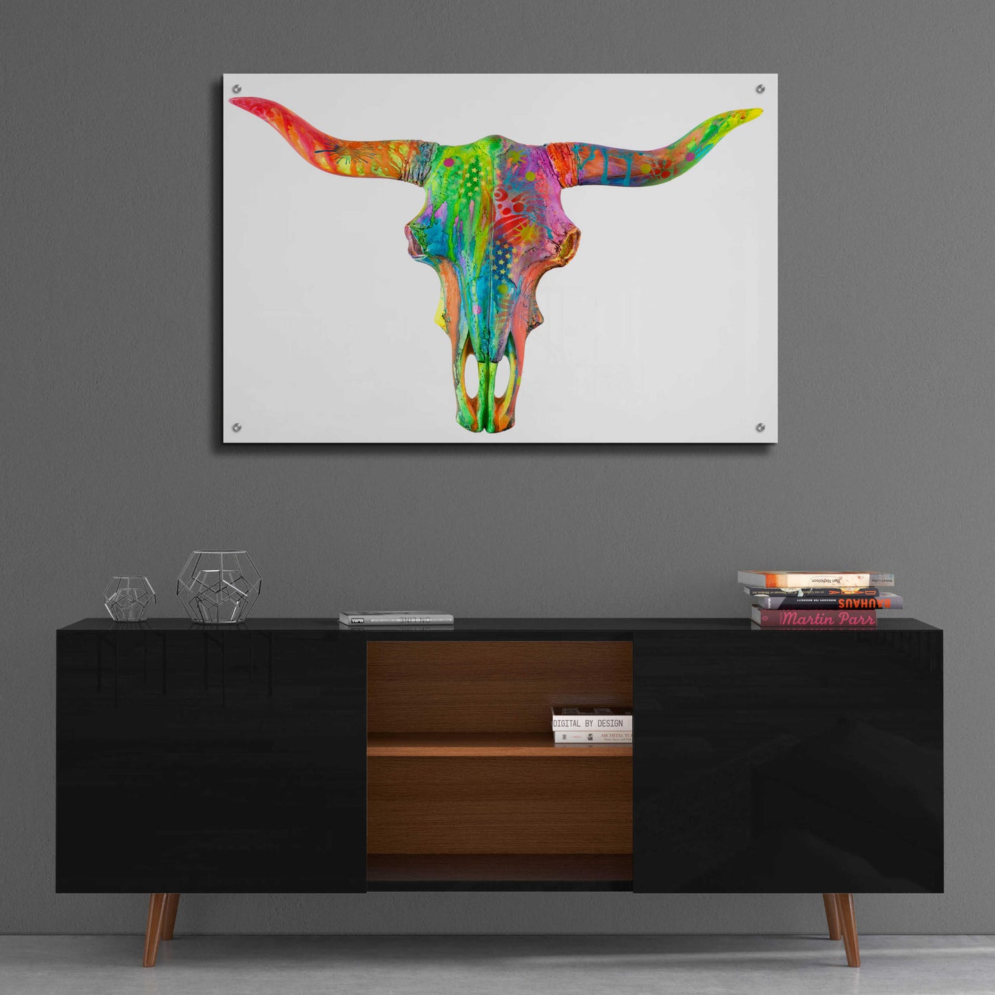 Epic Art 'Longhorn 2' by Dean Russo, Acrylic Glass Wall Art,36x24