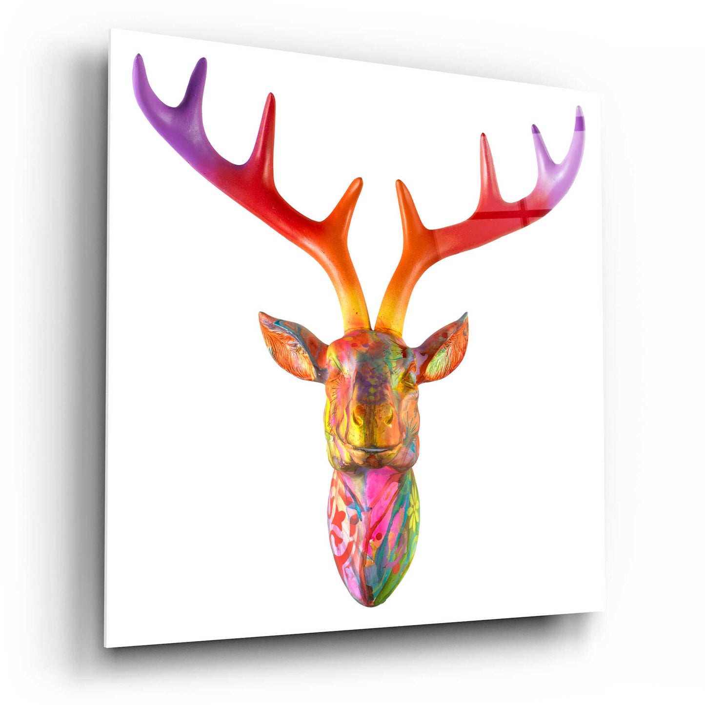 Epic Art 'Deer Bust' by Dean Russo, Acrylic Glass Wall Art,12x12