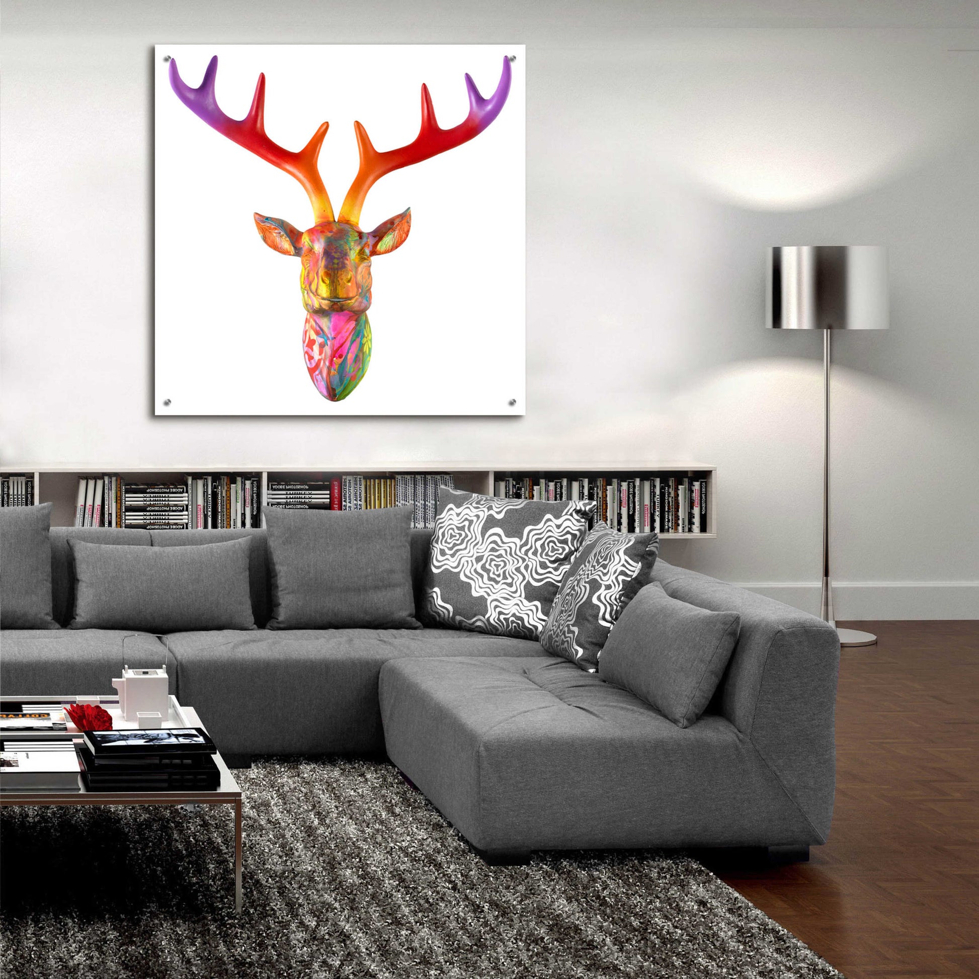 Epic Art 'Deer Bust' by Dean Russo, Acrylic Glass Wall Art,36x36