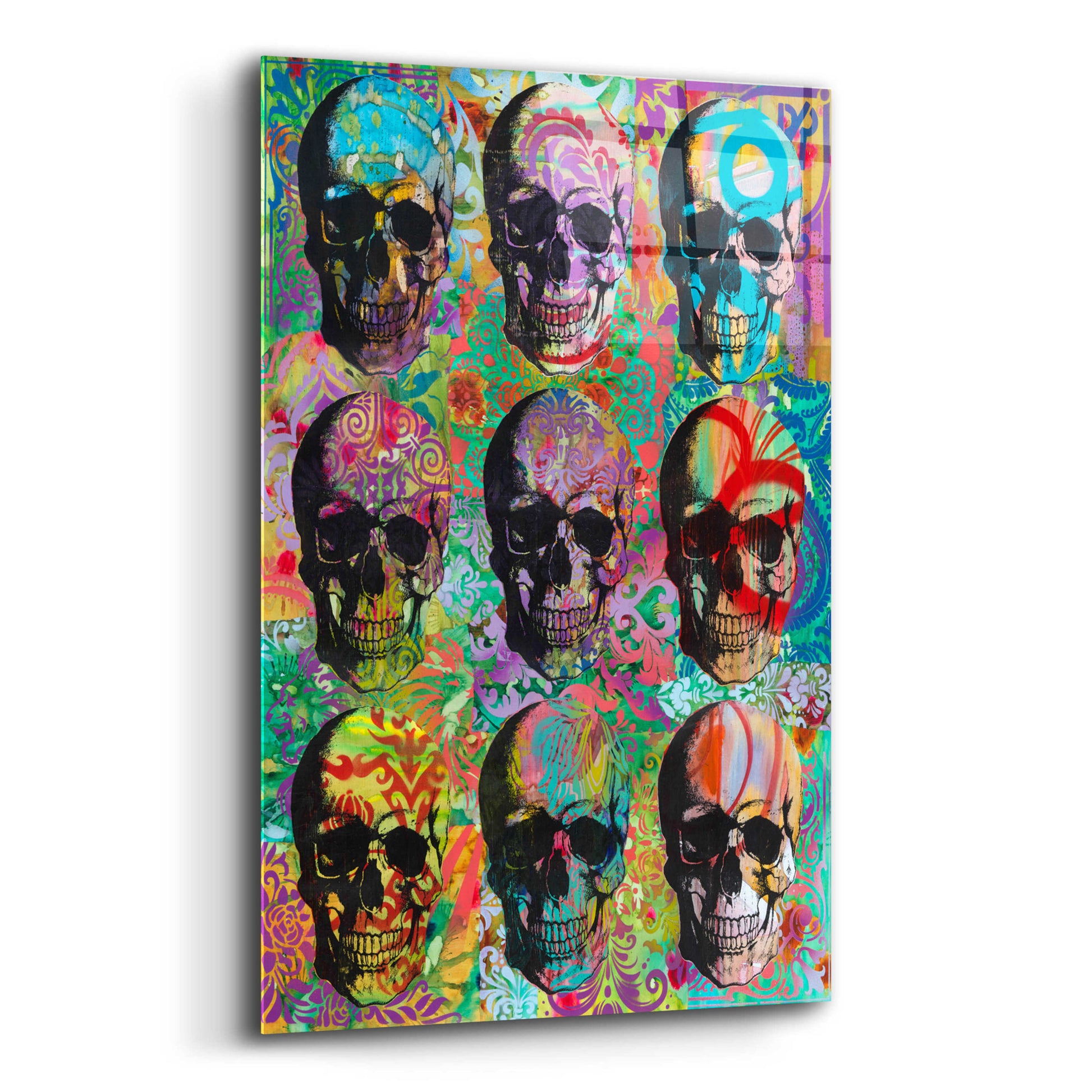 Epic Art '9 Skulls' by Dean Russo, Acrylic Glass Wall Art,12x16