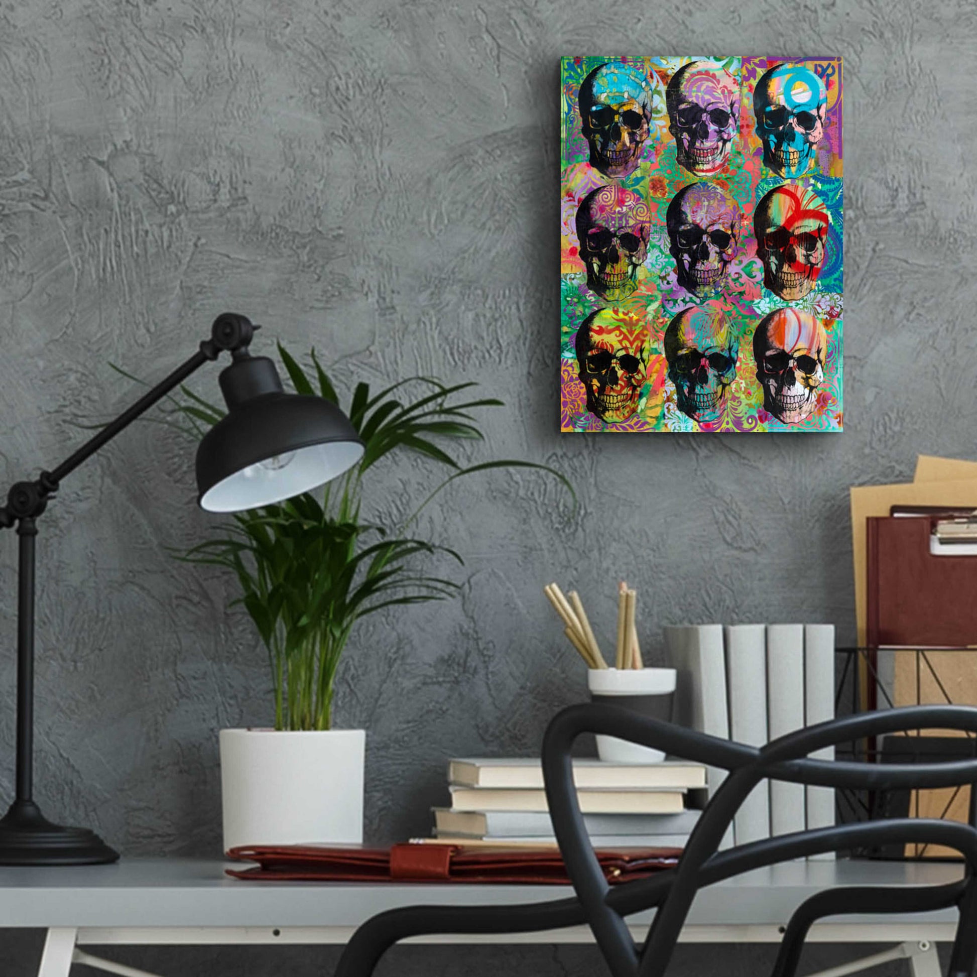 Epic Art '9 Skulls' by Dean Russo, Acrylic Glass Wall Art,12x16