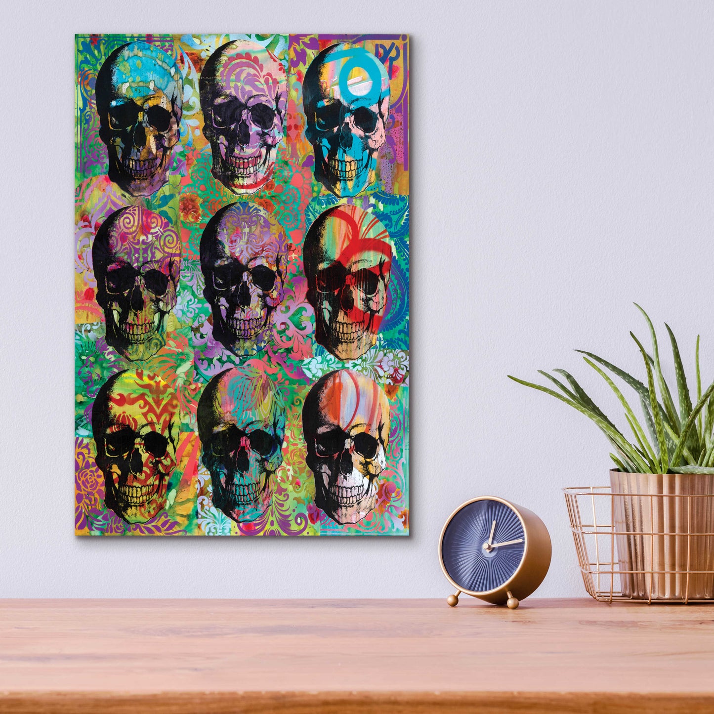 Epic Art '9 Skulls' by Dean Russo, Acrylic Glass Wall Art,12x16