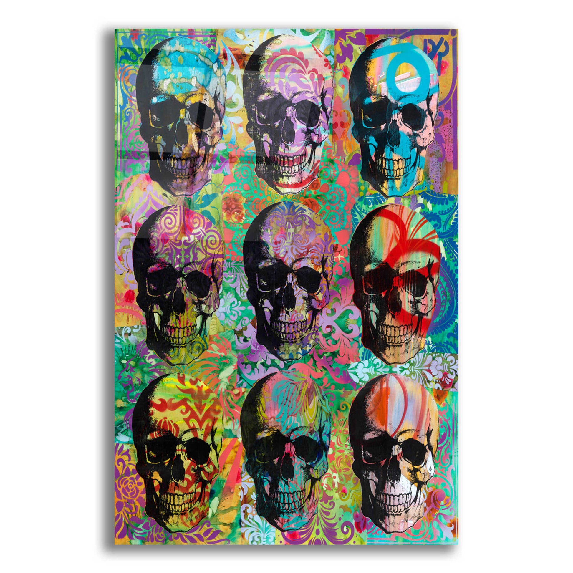 Epic Art '9 Skulls' by Dean Russo, Acrylic Glass Wall Art,12x16