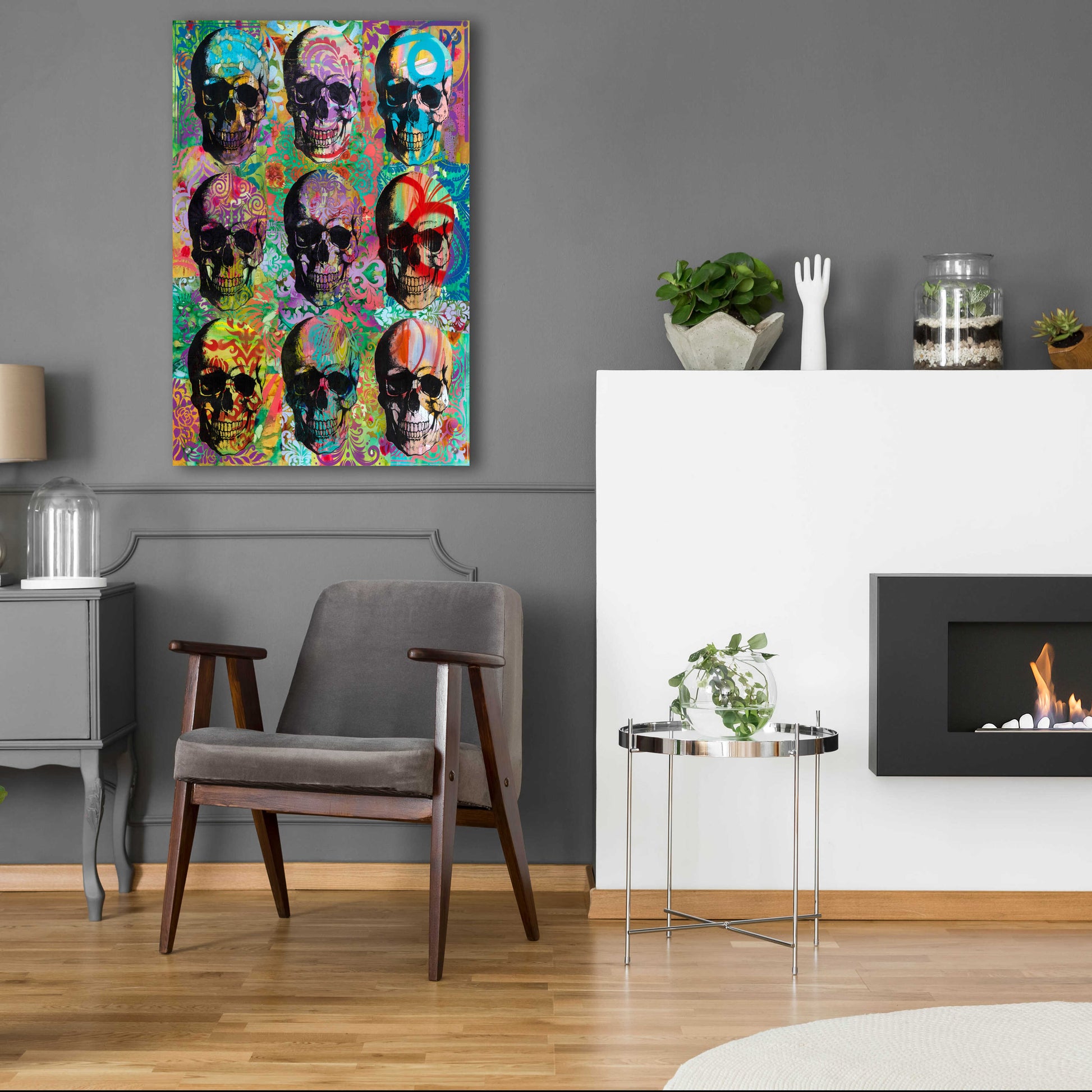 Epic Art '9 Skulls' by Dean Russo, Acrylic Glass Wall Art,24x36