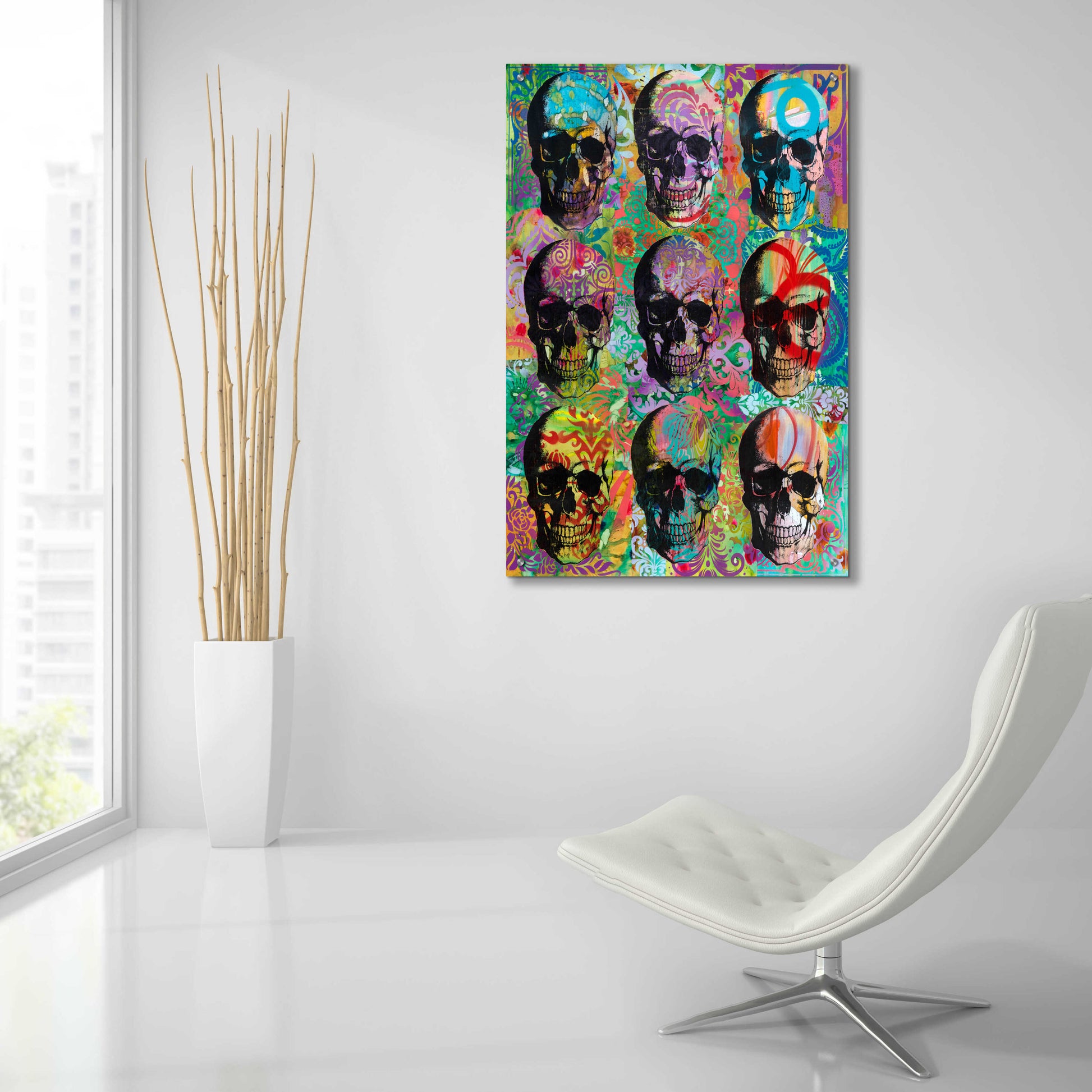 Epic Art '9 Skulls' by Dean Russo, Acrylic Glass Wall Art,24x36