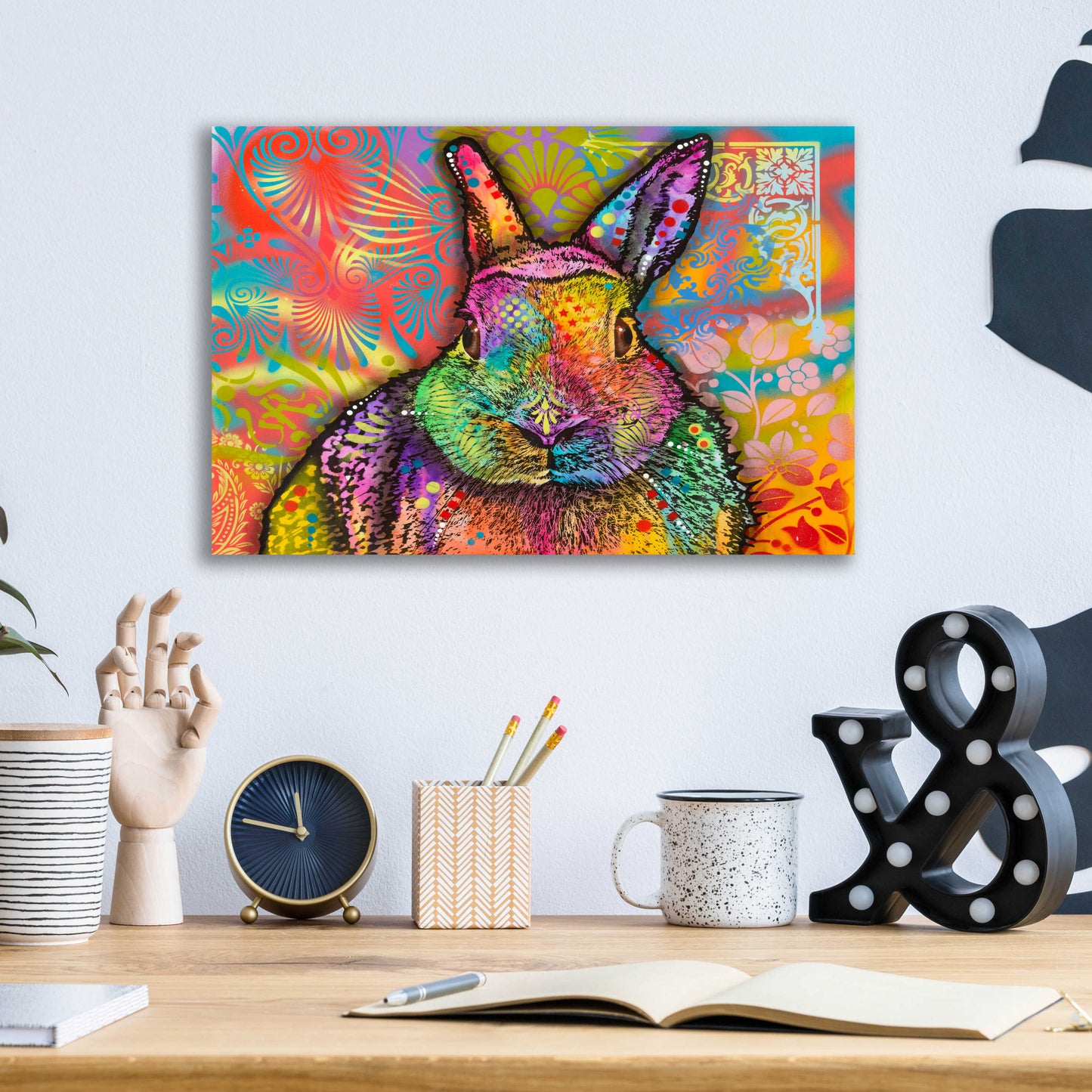 Epic Art 'Hare' by Dean Russo, Acrylic Glass Wall Art,16x12