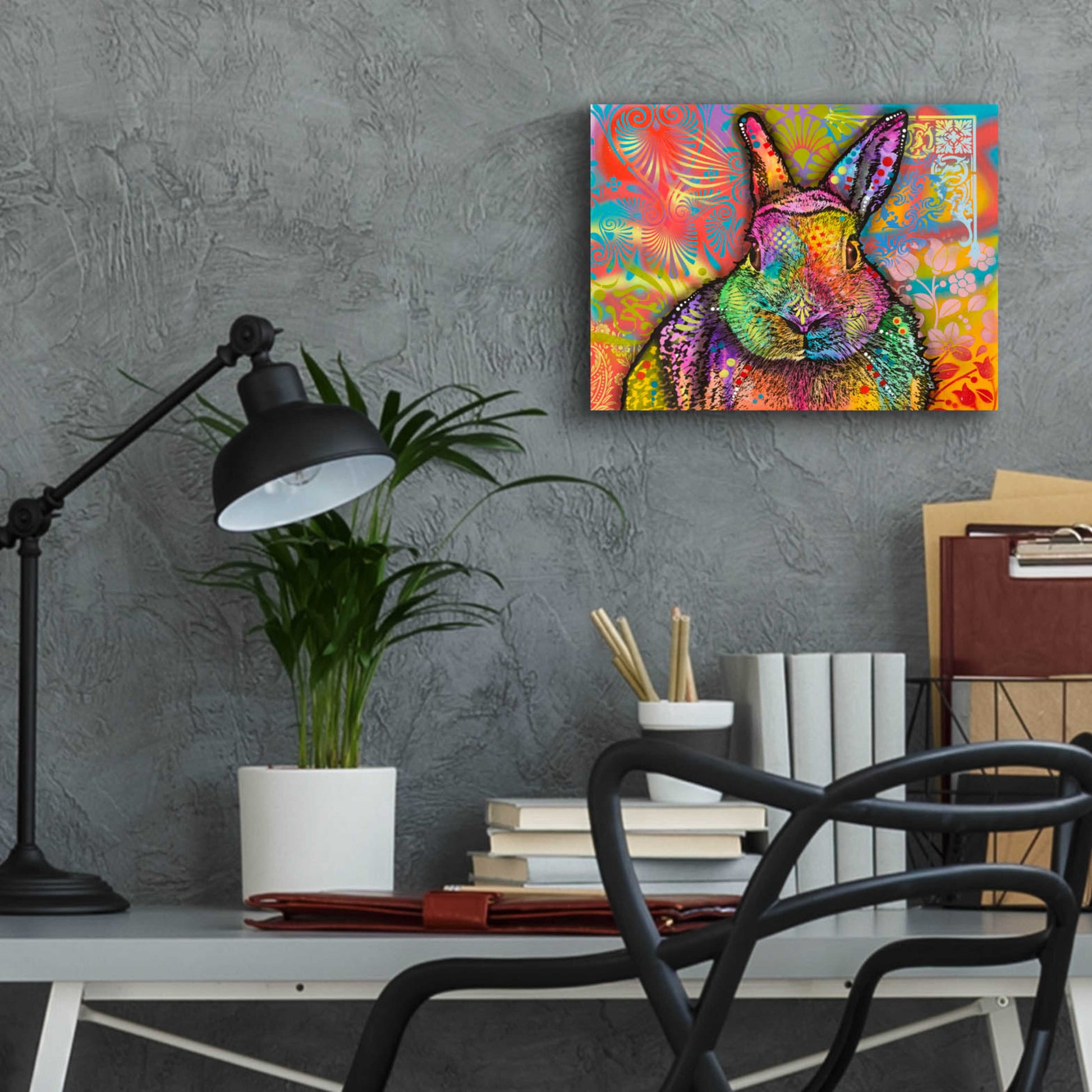 Epic Art 'Hare' by Dean Russo, Acrylic Glass Wall Art,16x12