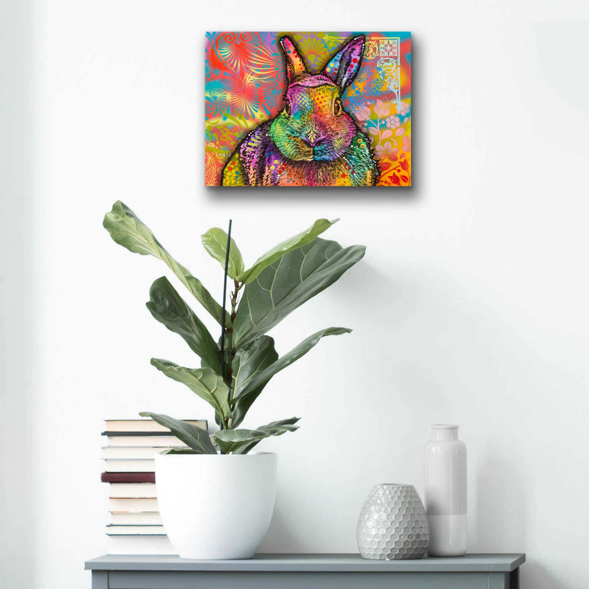 Epic Art 'Hare' by Dean Russo, Acrylic Glass Wall Art,16x12