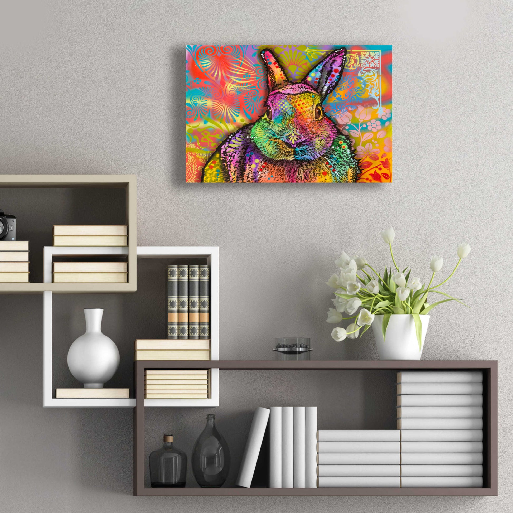 Epic Art 'Hare' by Dean Russo, Acrylic Glass Wall Art,24x16