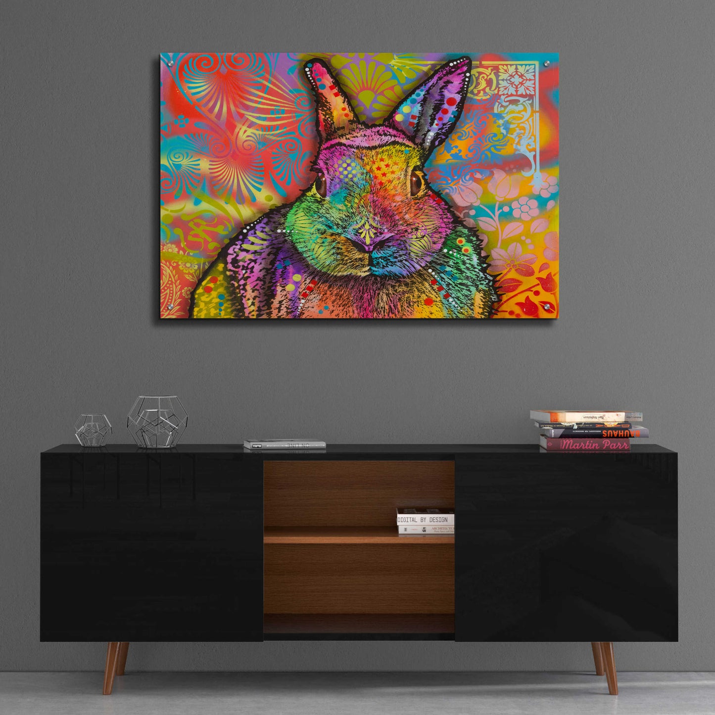 Epic Art 'Hare' by Dean Russo, Acrylic Glass Wall Art,36x24