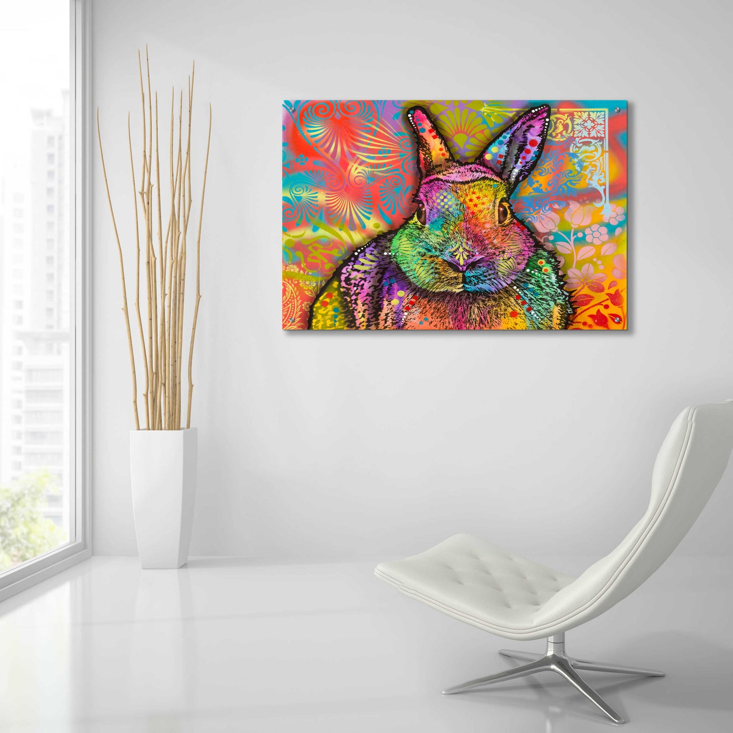 Epic Art 'Hare' by Dean Russo, Acrylic Glass Wall Art,36x24