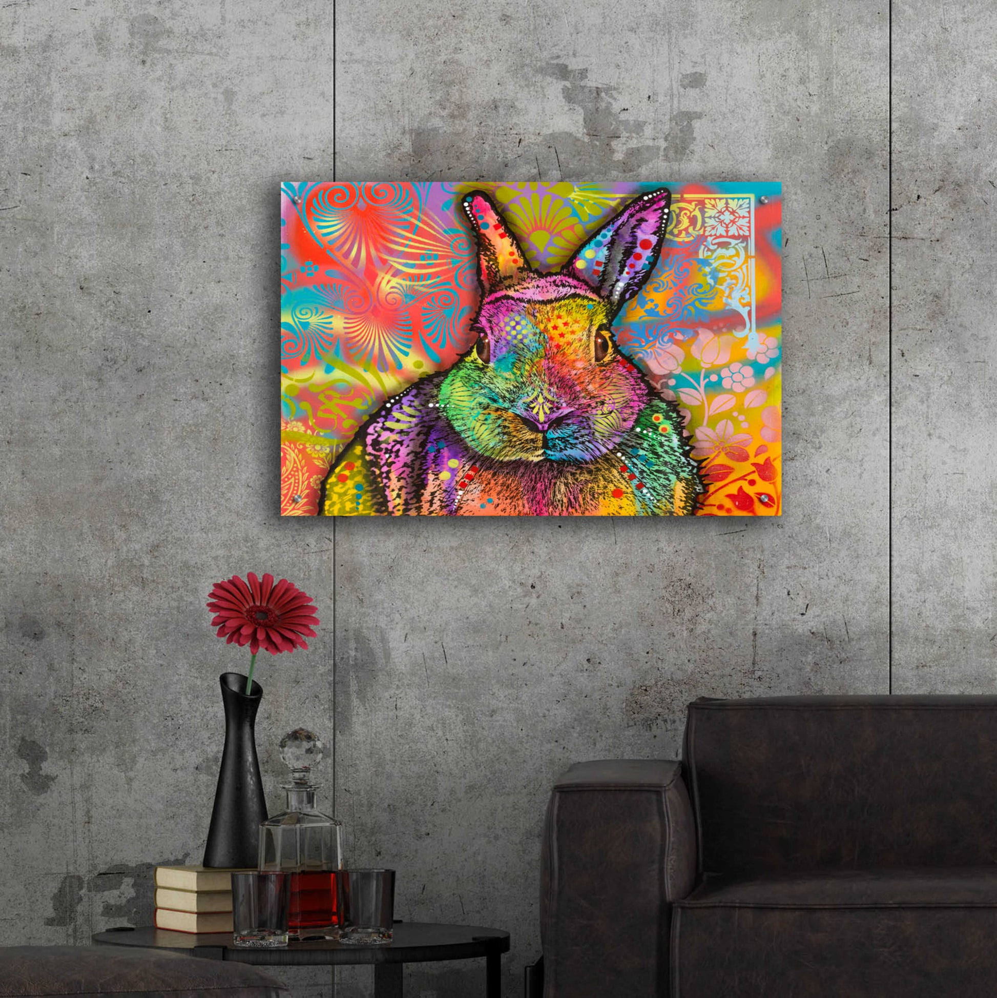 Epic Art 'Hare' by Dean Russo, Acrylic Glass Wall Art,36x24