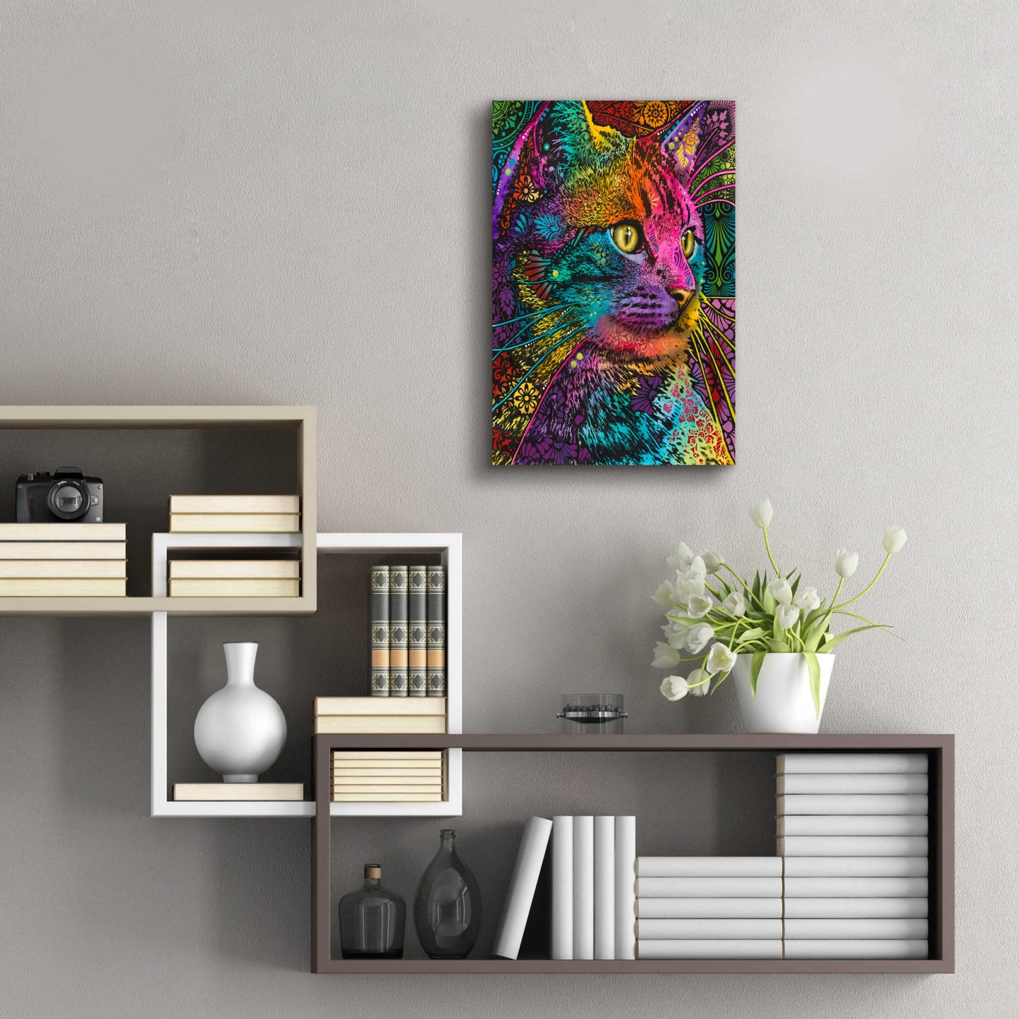 Epic Art 'Felis' by Dean Russo, Acrylic Glass Wall Art,16x24