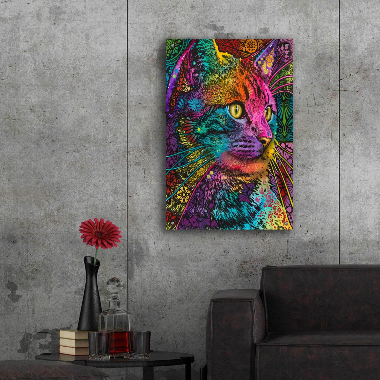 Epic Art 'Felis' by Dean Russo, Acrylic Glass Wall Art,24x36