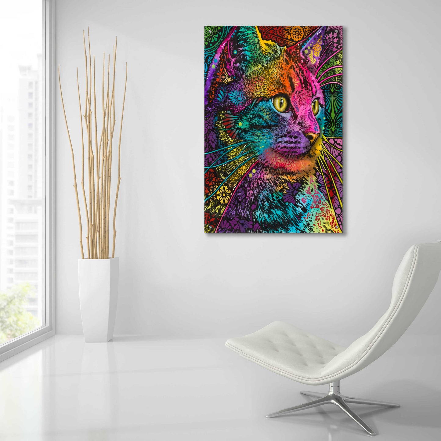 Epic Art 'Felis' by Dean Russo, Acrylic Glass Wall Art,24x36